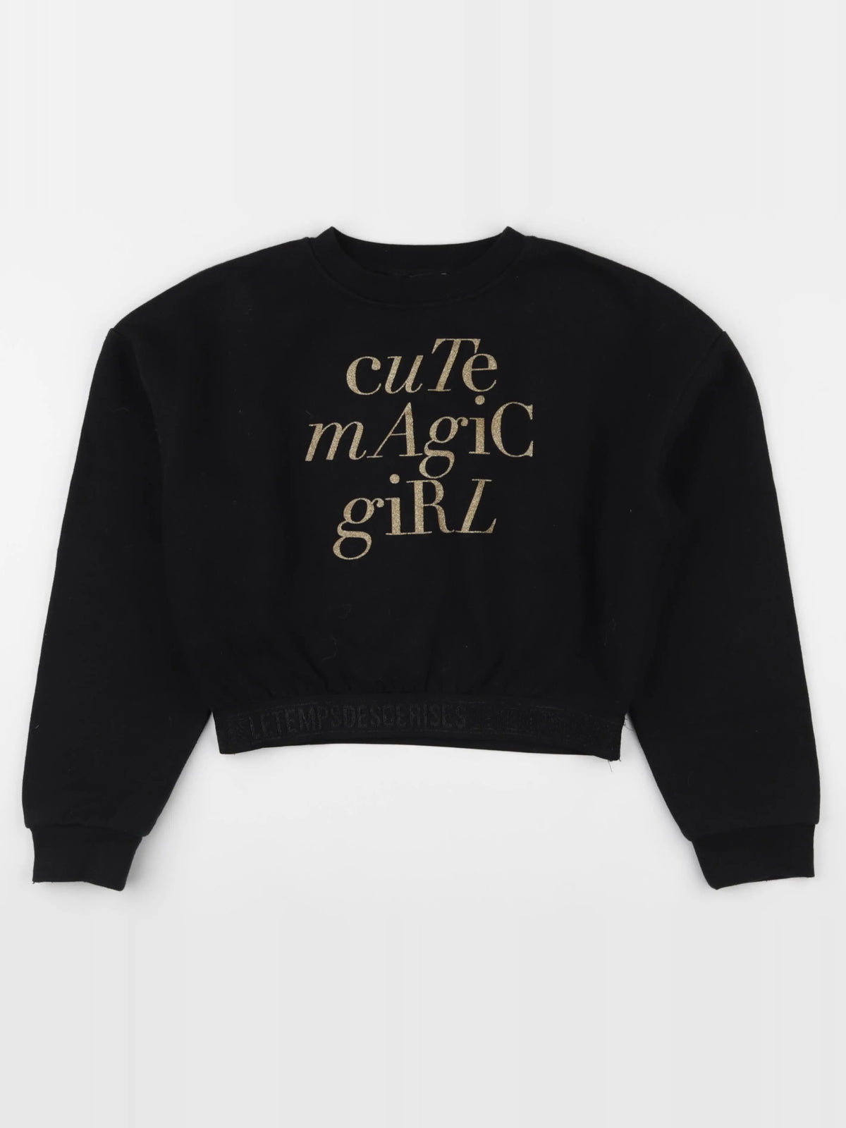 Le temps des cerises  - sweat noir, or - 10 ans