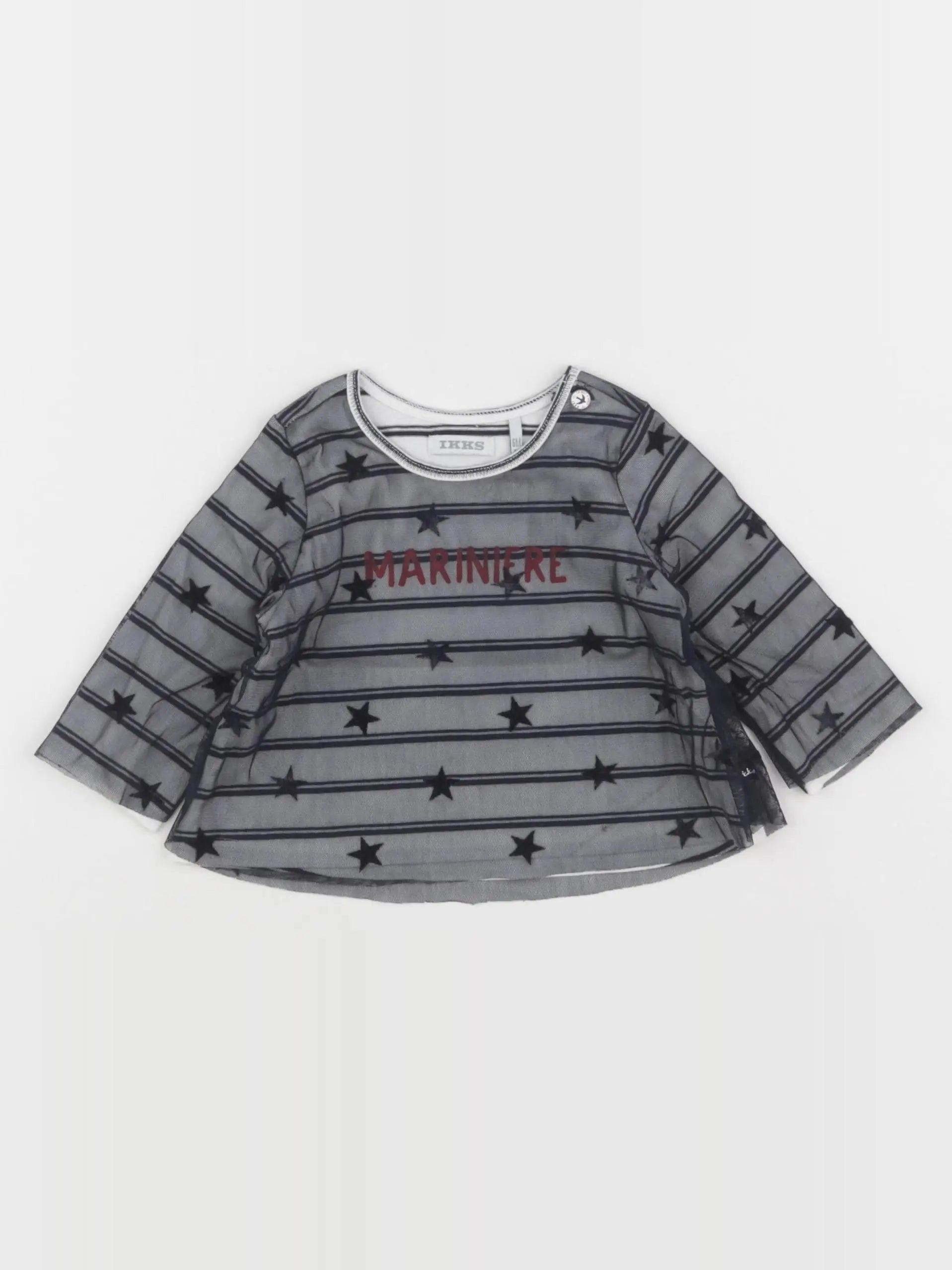 IKKS - tee-shirt noir - 6 mois