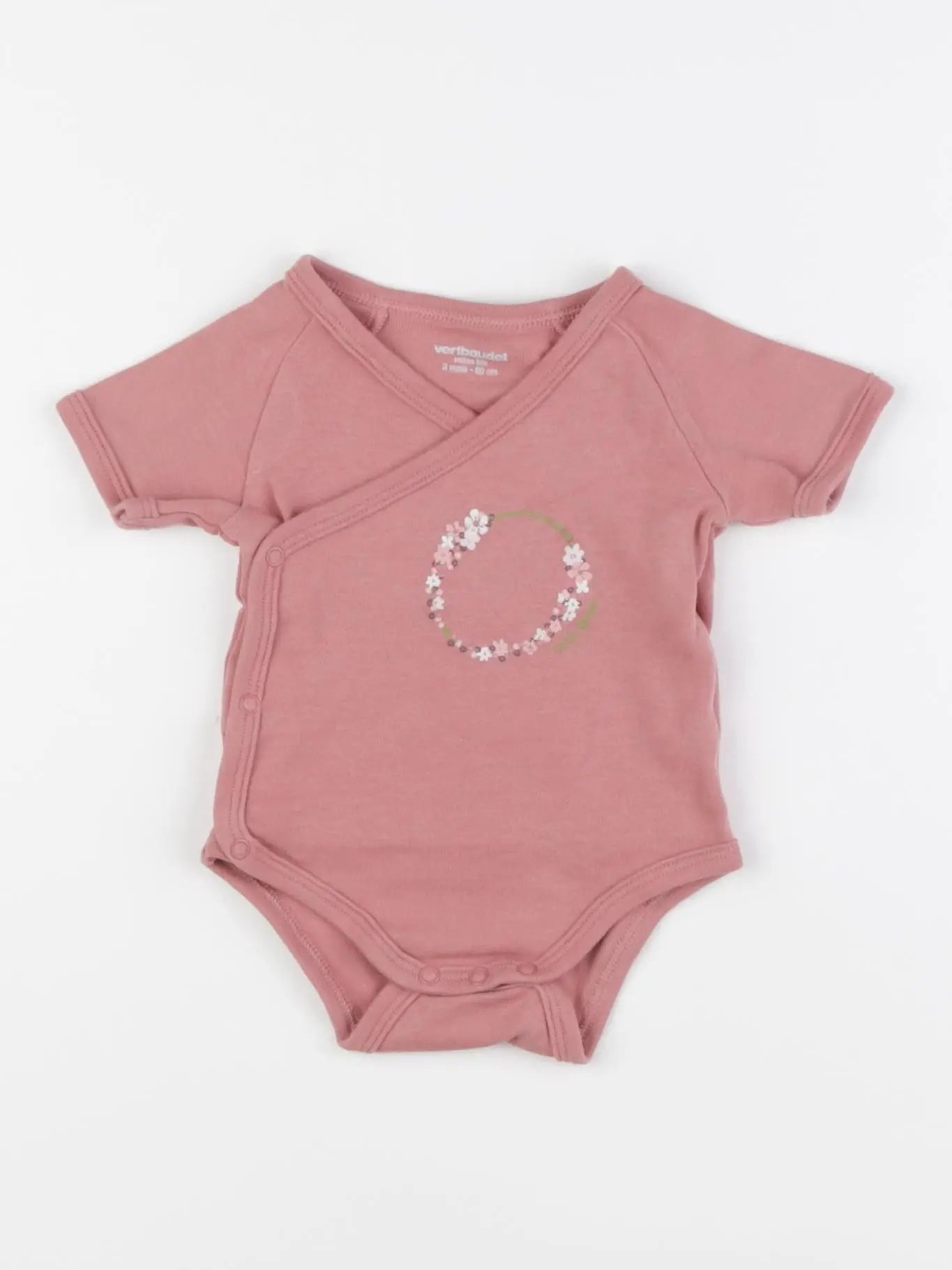 Vertbaudet - body rose - 3 mois