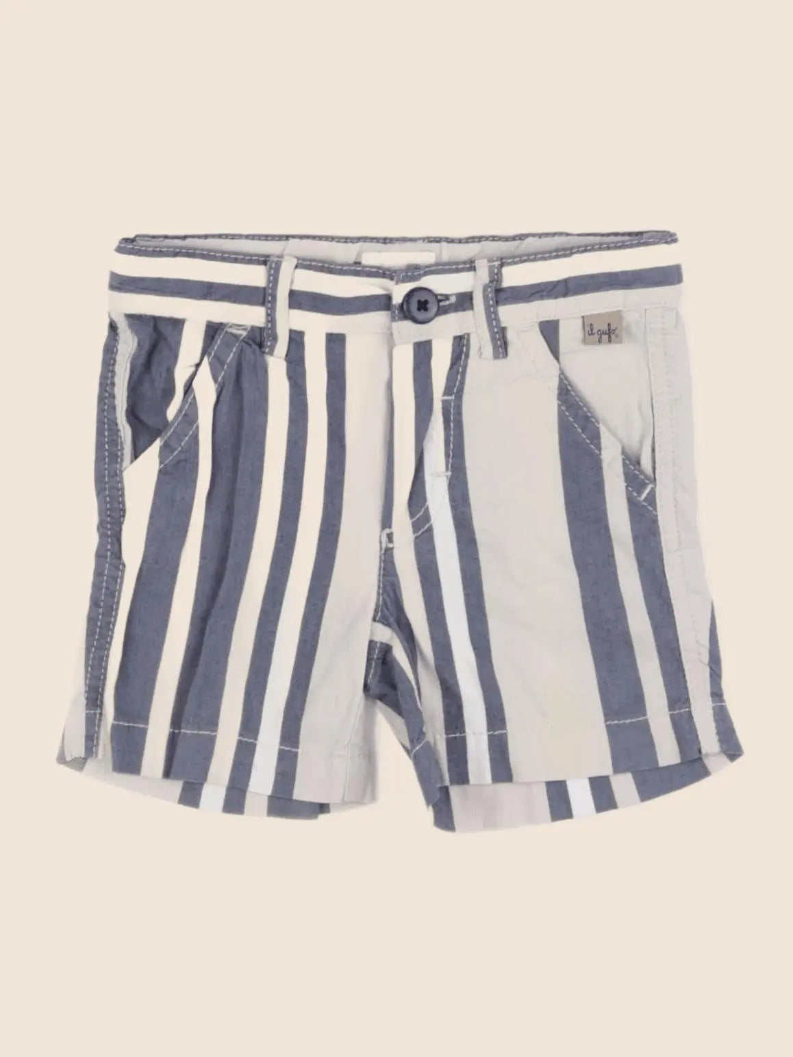 Il Gufo - short beige, bleu - 6 mois
