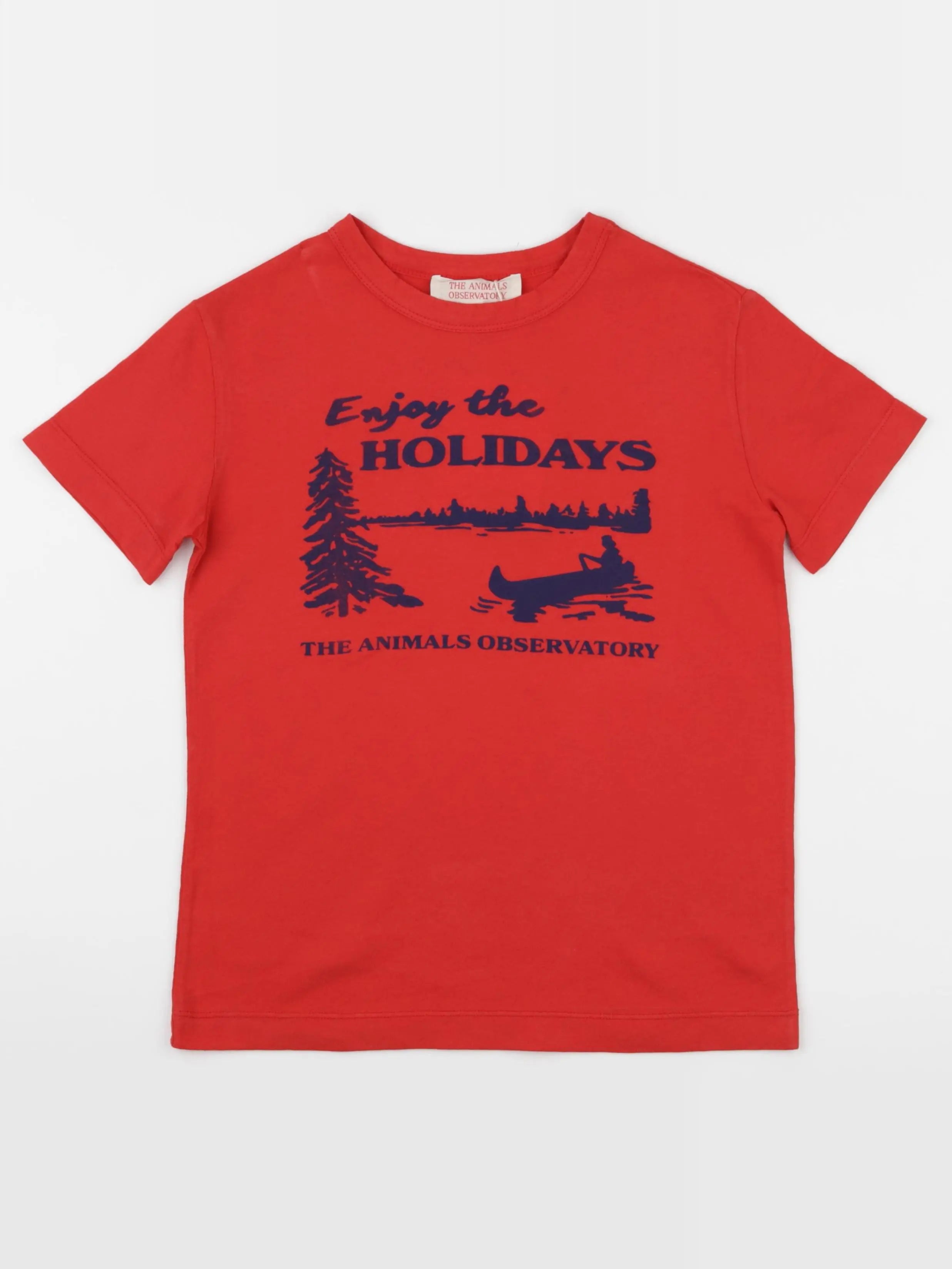 The animals observatory - tee-shirt rouge - 8 ans