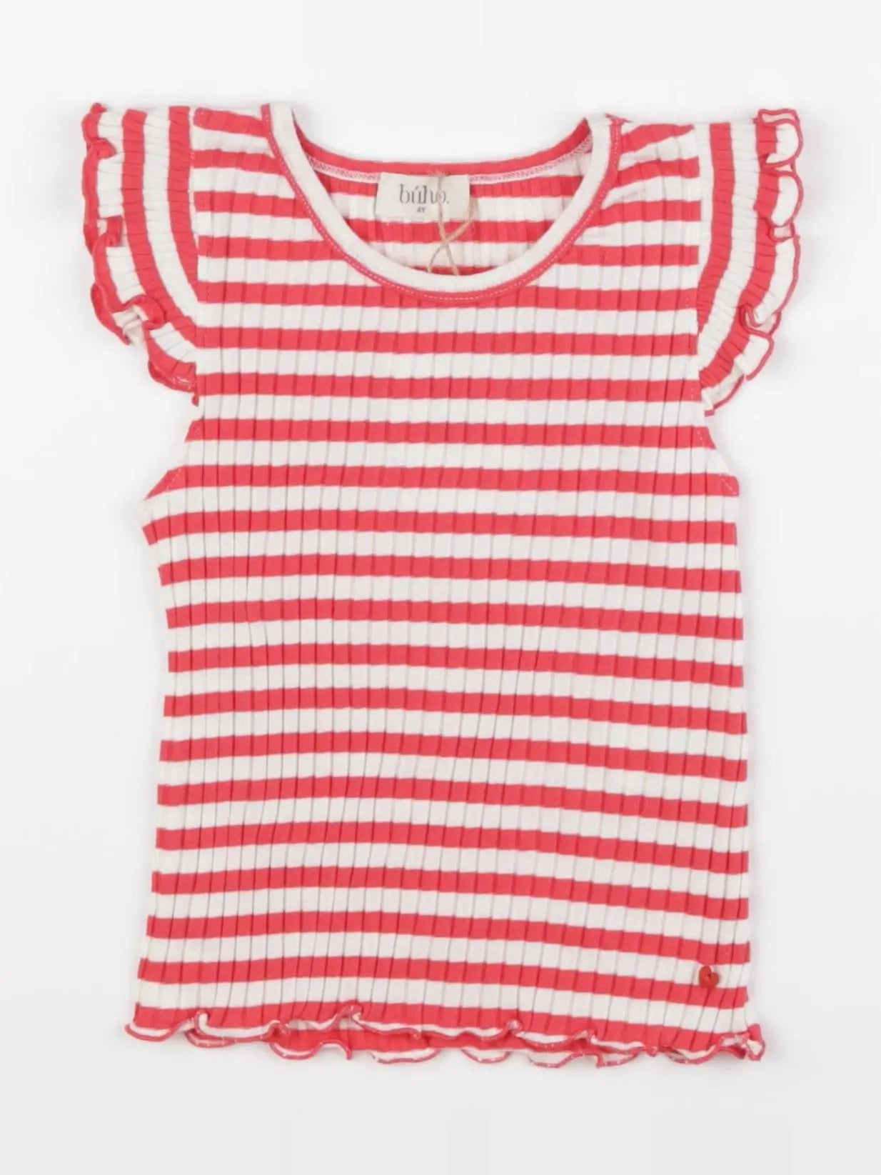 Buho - débardeur rouge, blanc - 4 ans