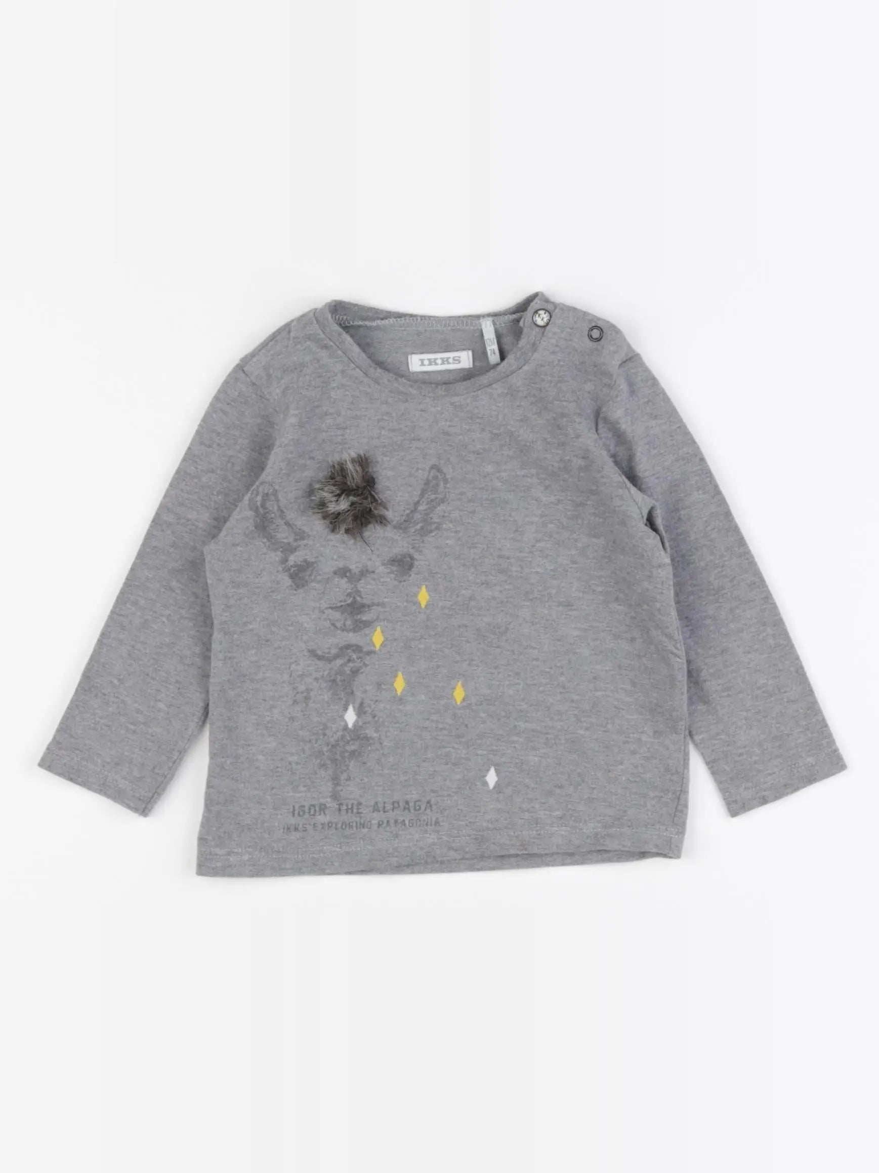 IKKS - tee-shirt gris - 12 mois