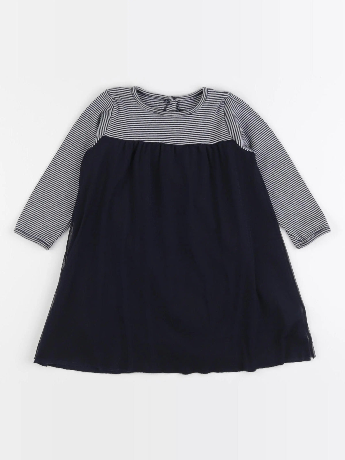 Petit Bateau - robe bleu - 24 mois