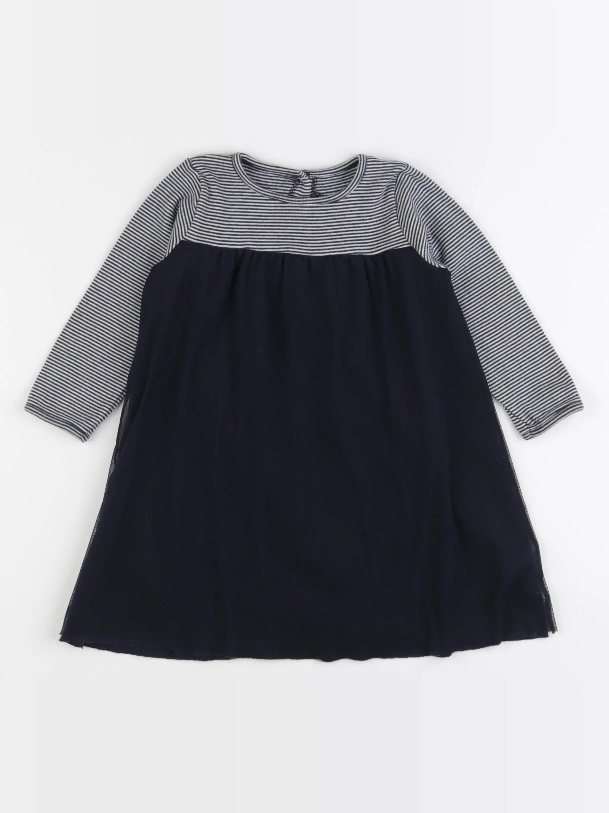 Petit Bateau - robe bleu - 24 mois