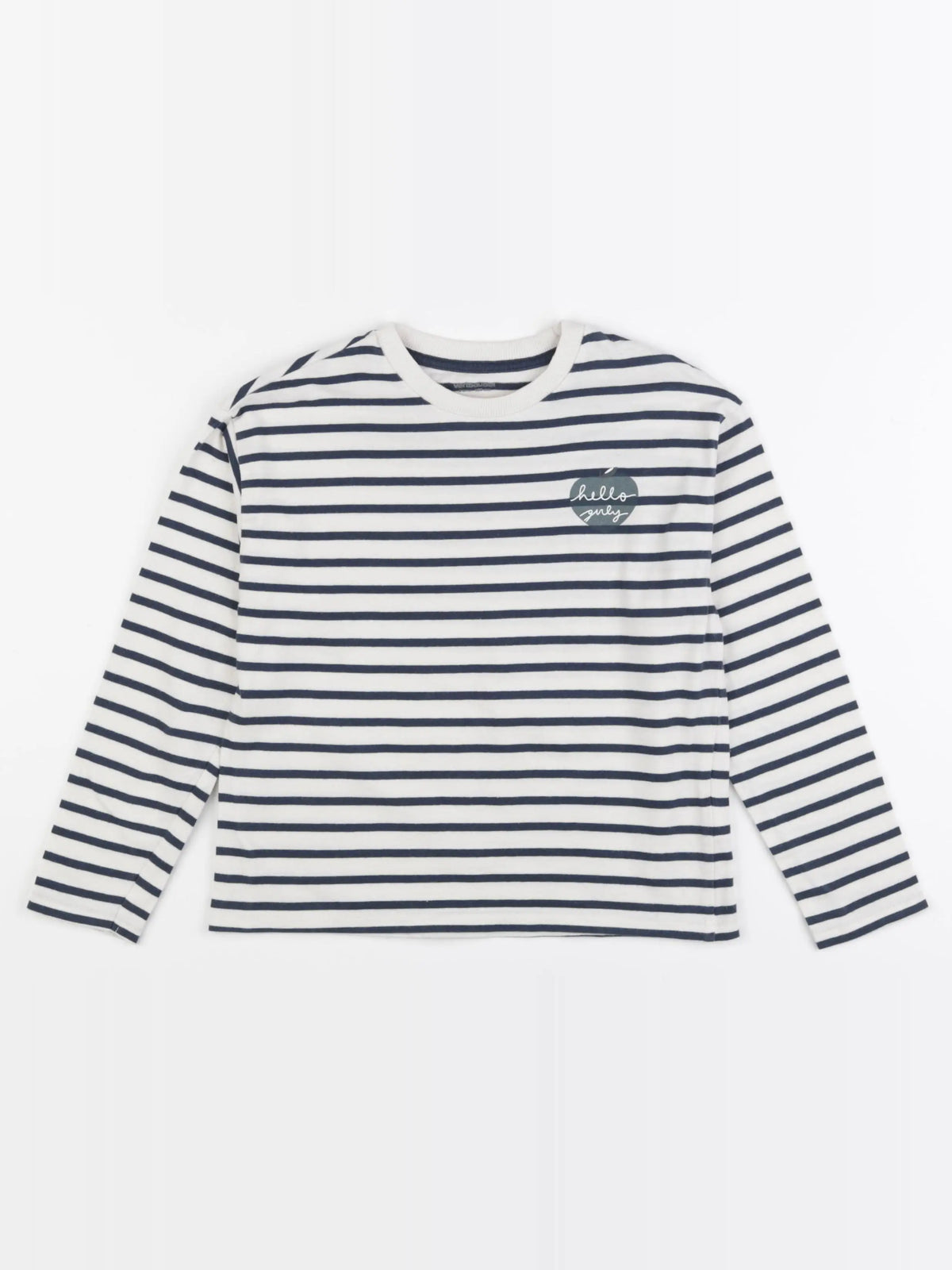 Vertbaudet - tee-shirt bleu, blanc - 8 ans
