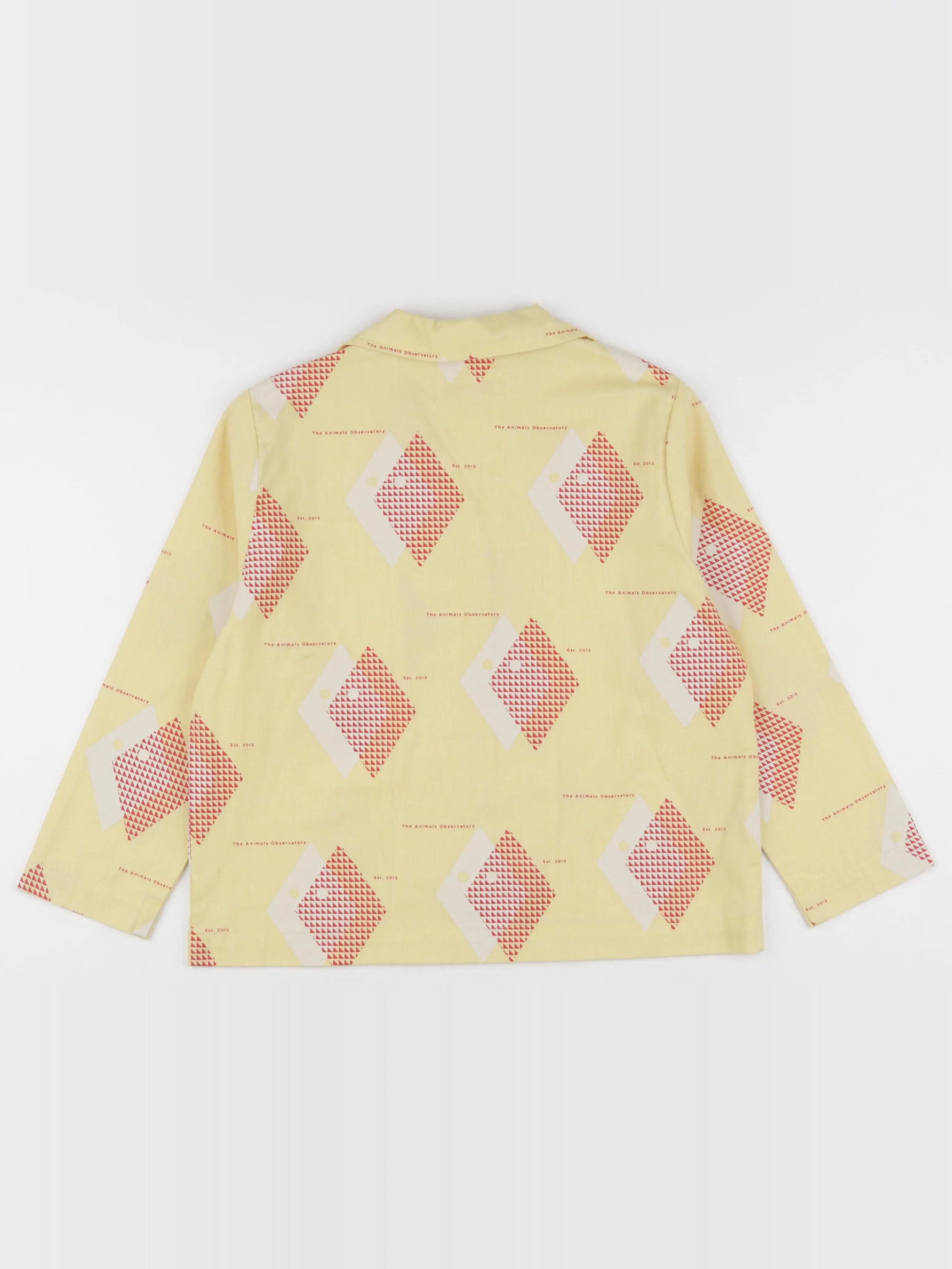 The animals observatory - chemise jaune, rouge - 8 ans