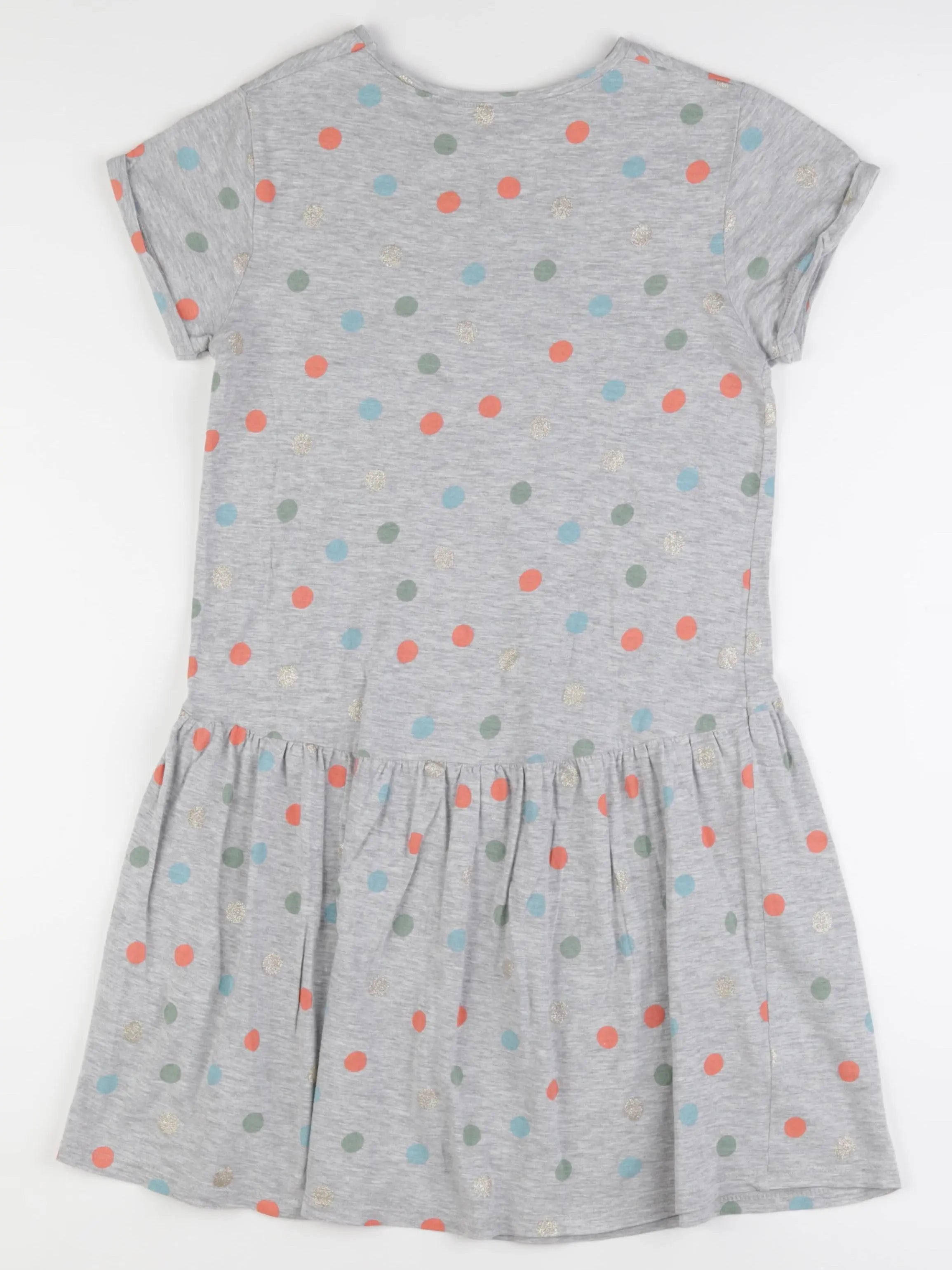 Vertbaudet - robe gris, or - 12 ans