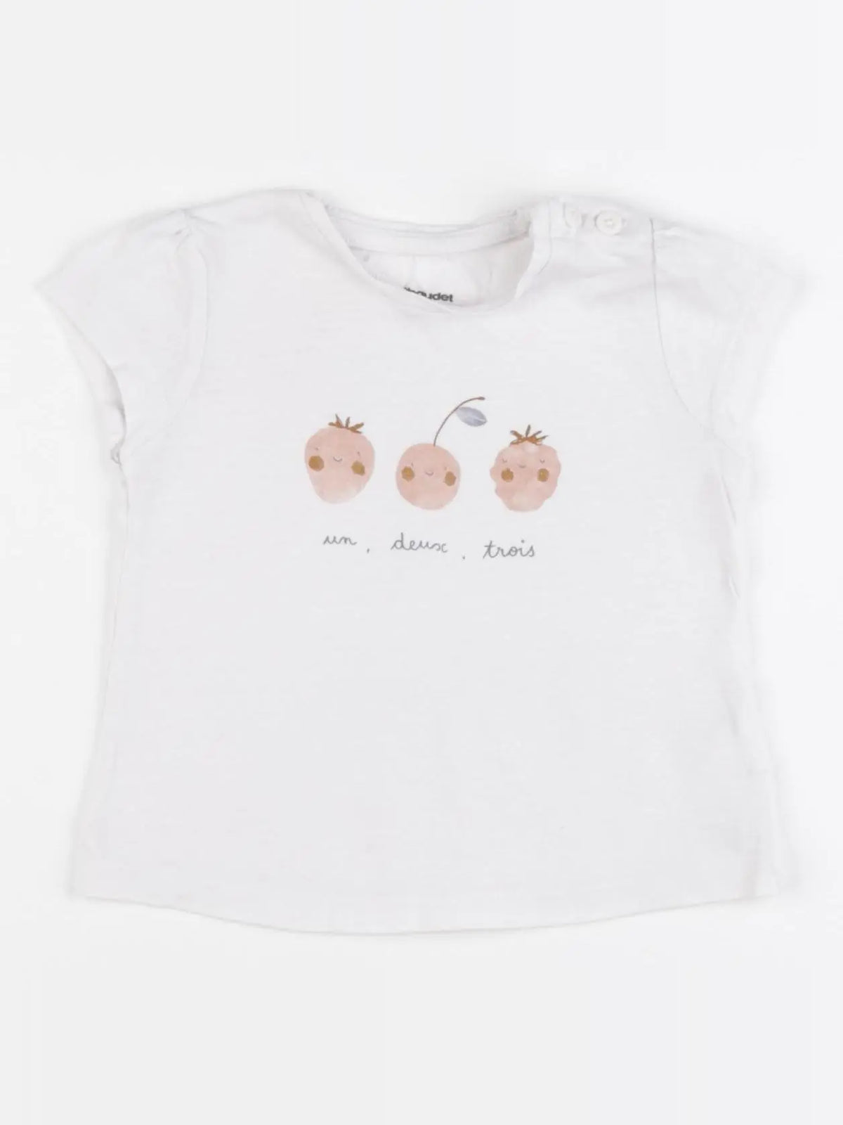 Vertbaudet - tee-shirt blanc - 6 mois