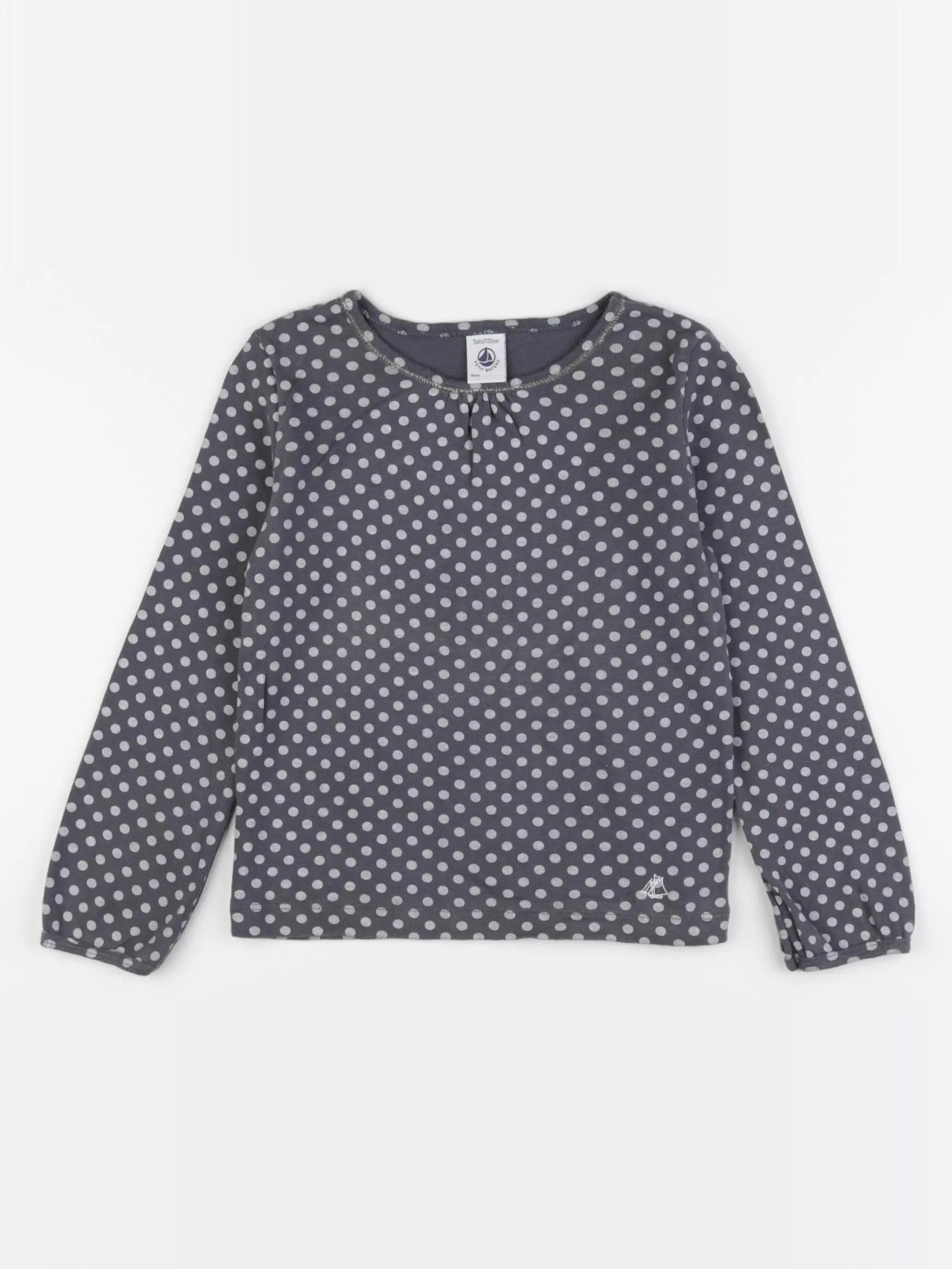 Petit Bateau - tee-shirt taupe, or - 5 ans