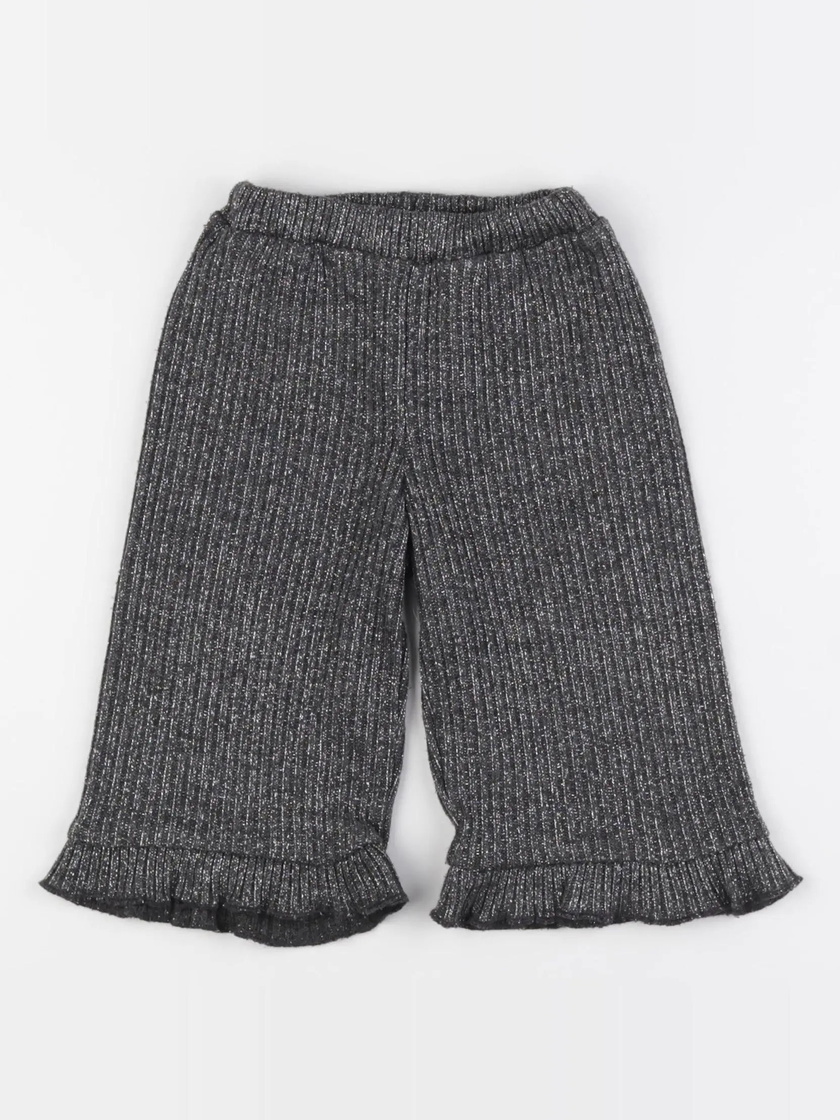 Zara - pantalon gris, argent - 12/18 mois