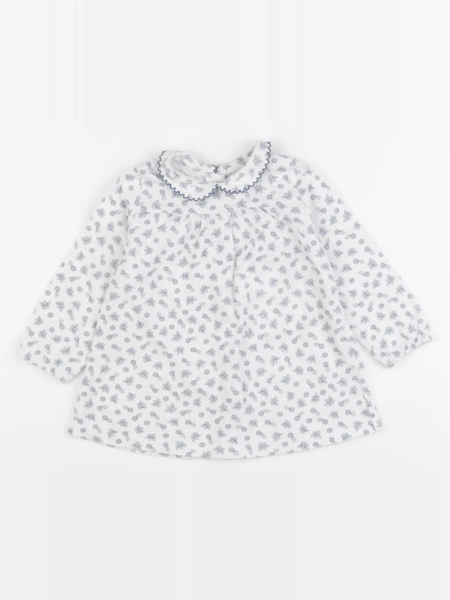 Cyrillus - tee-shirt bleu - 12 mois