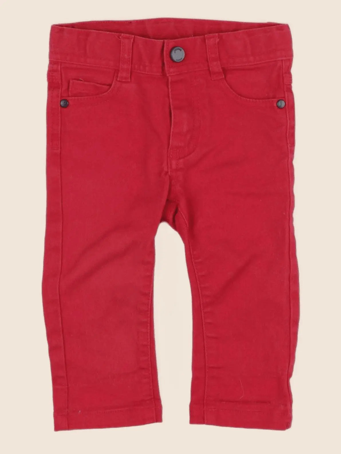 Jacadi - jean rouge - 12 mois
