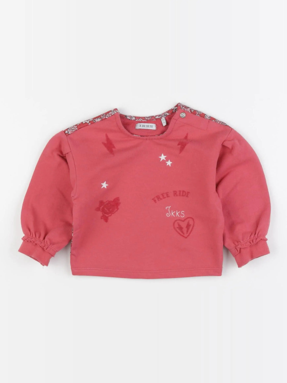 IKKS - sweat rouge - 12 mois