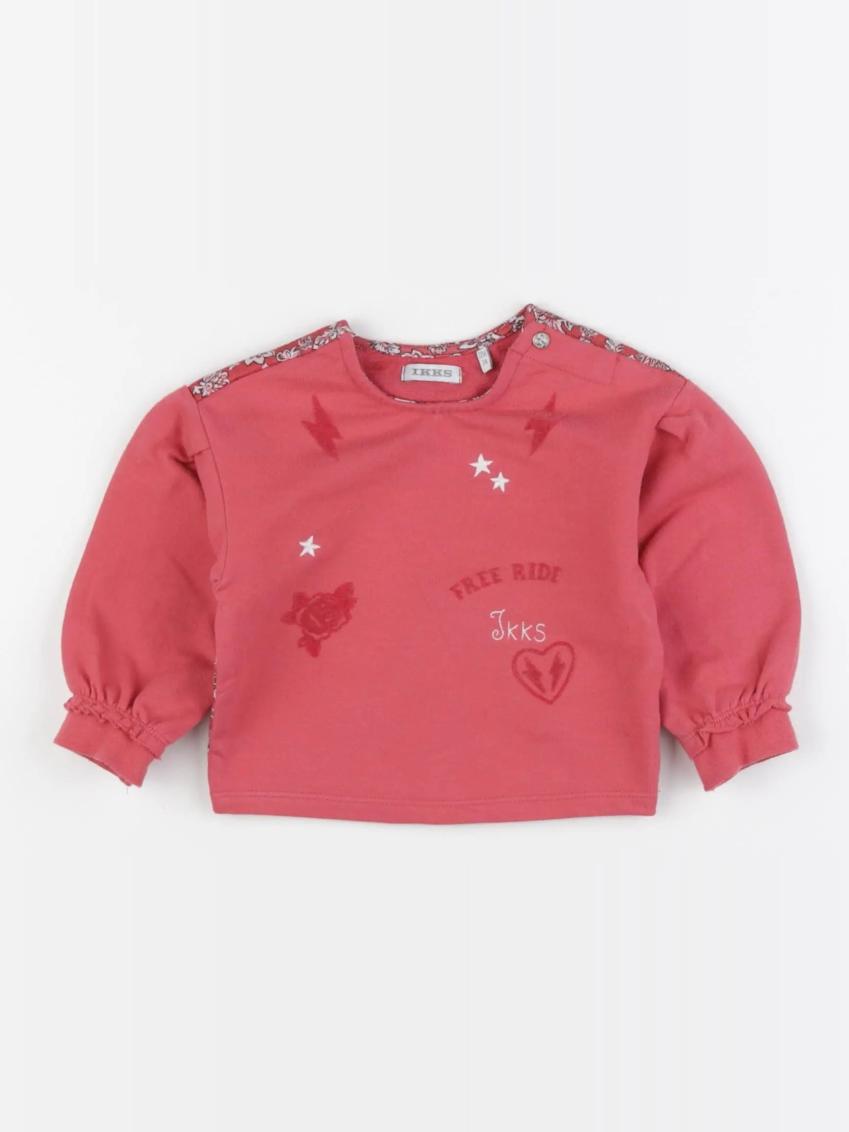 IKKS - sweat rouge - 12 mois