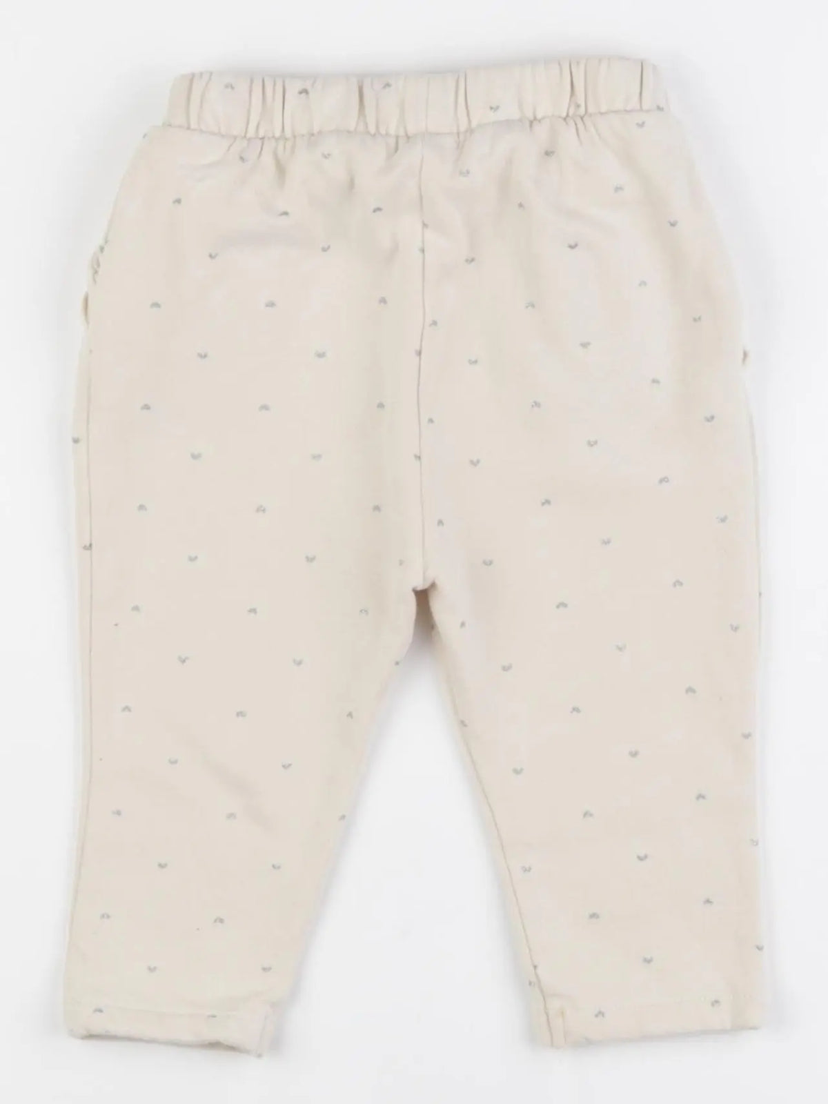 Vertbaudet - pantalon blanc, argent - 18 mois