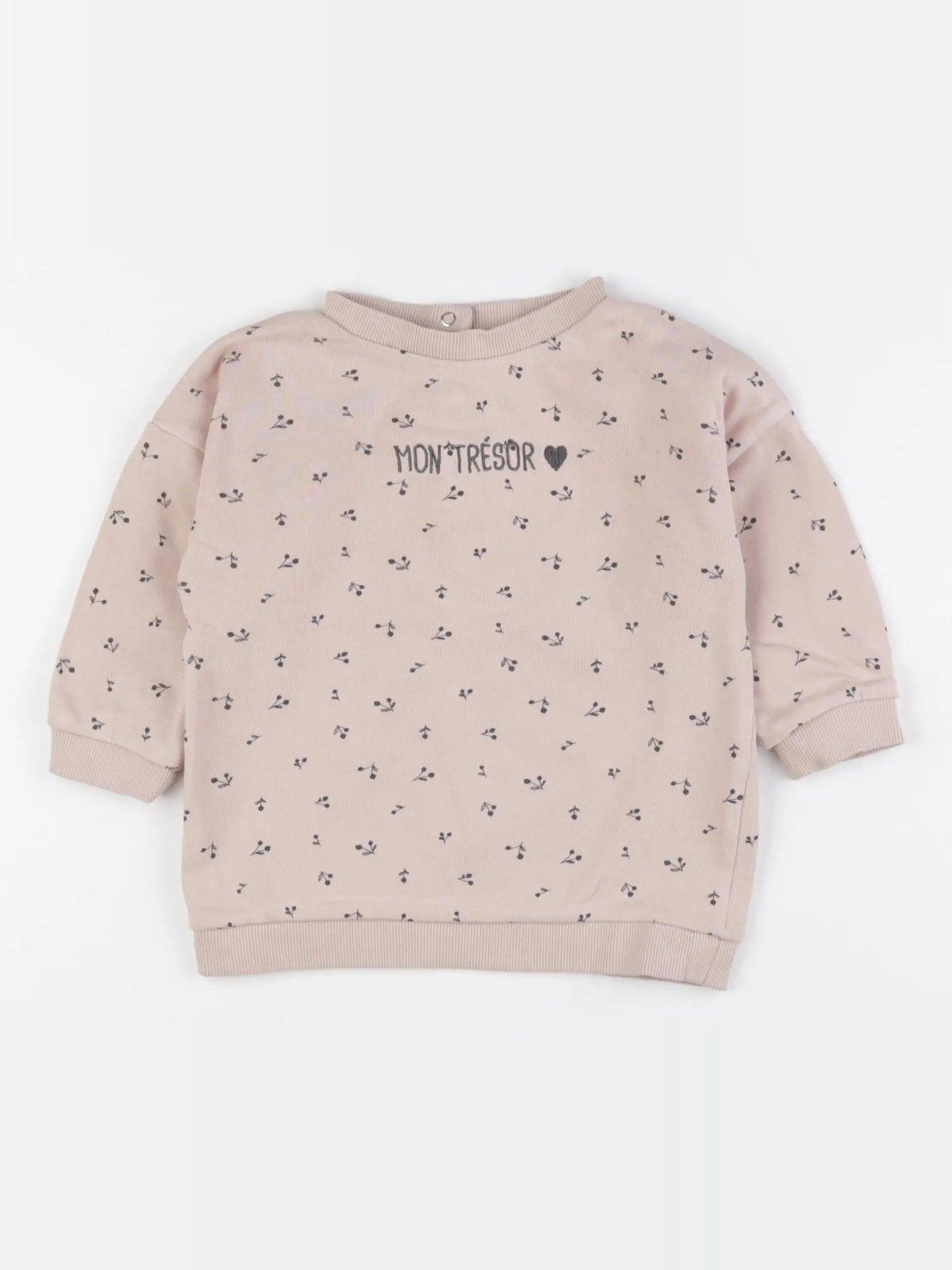 Vertbaudet - sweat rose - 18 mois