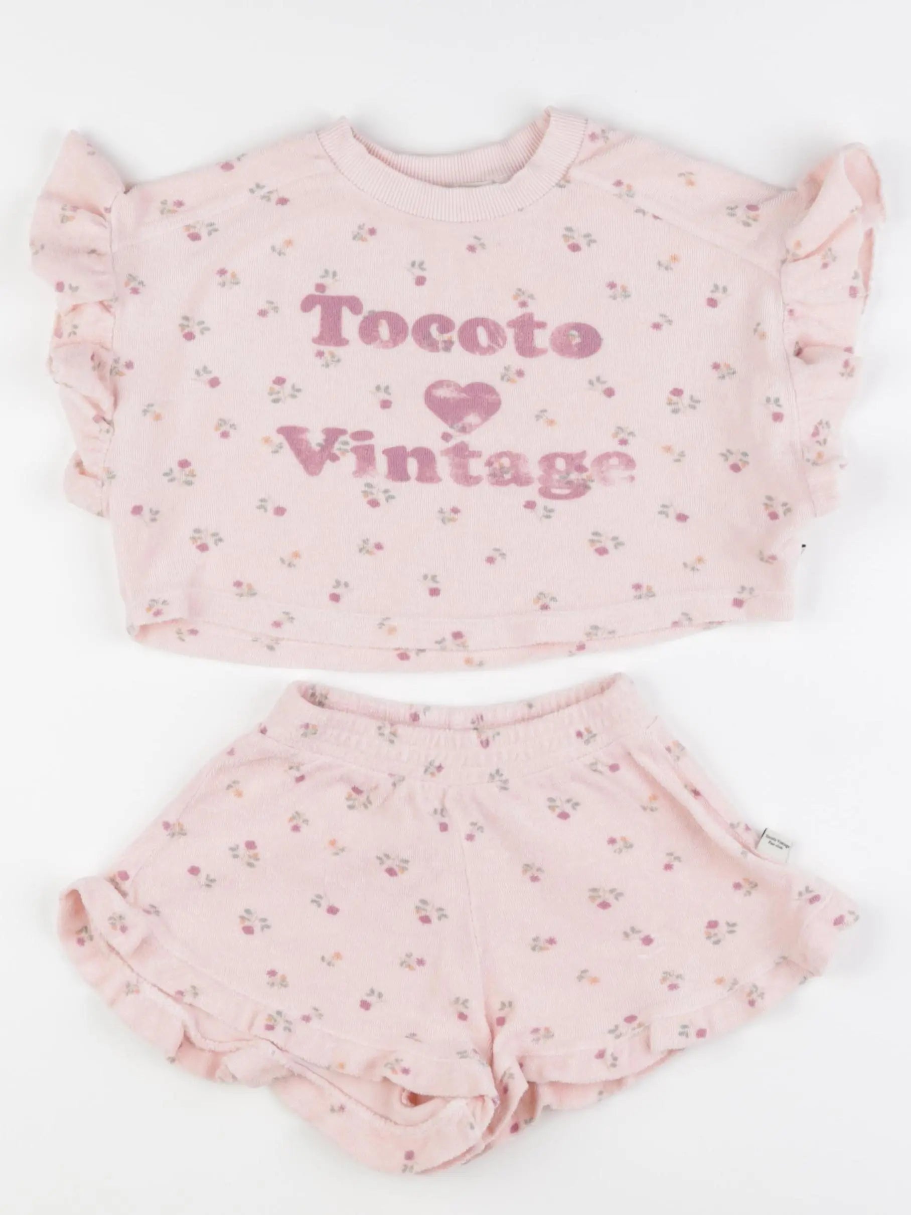 Tocoto vintage - ensemble rose - 2 ans