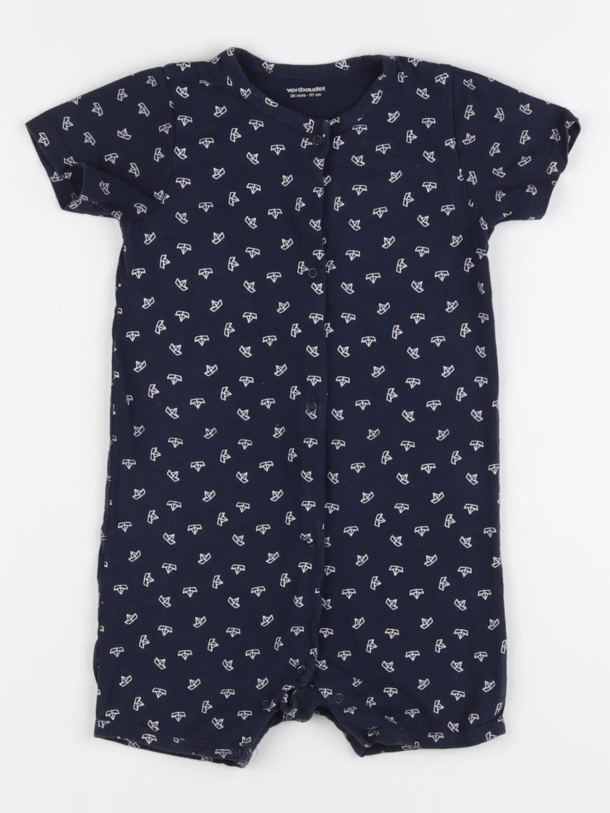 Vertbaudet - pyjama coton bleu - 36 mois