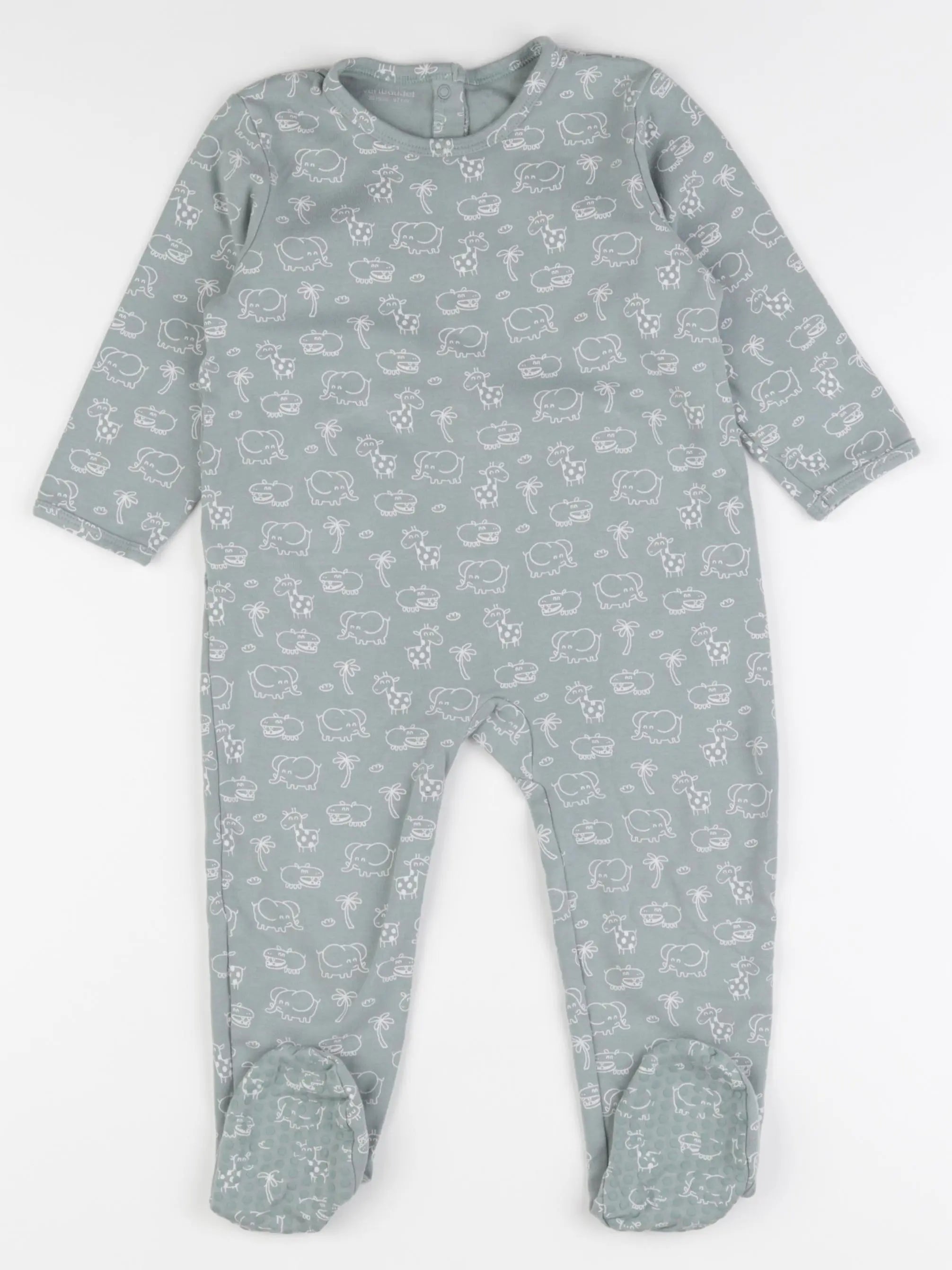 Vertbaudet - pyjama coton vert - 36 mois