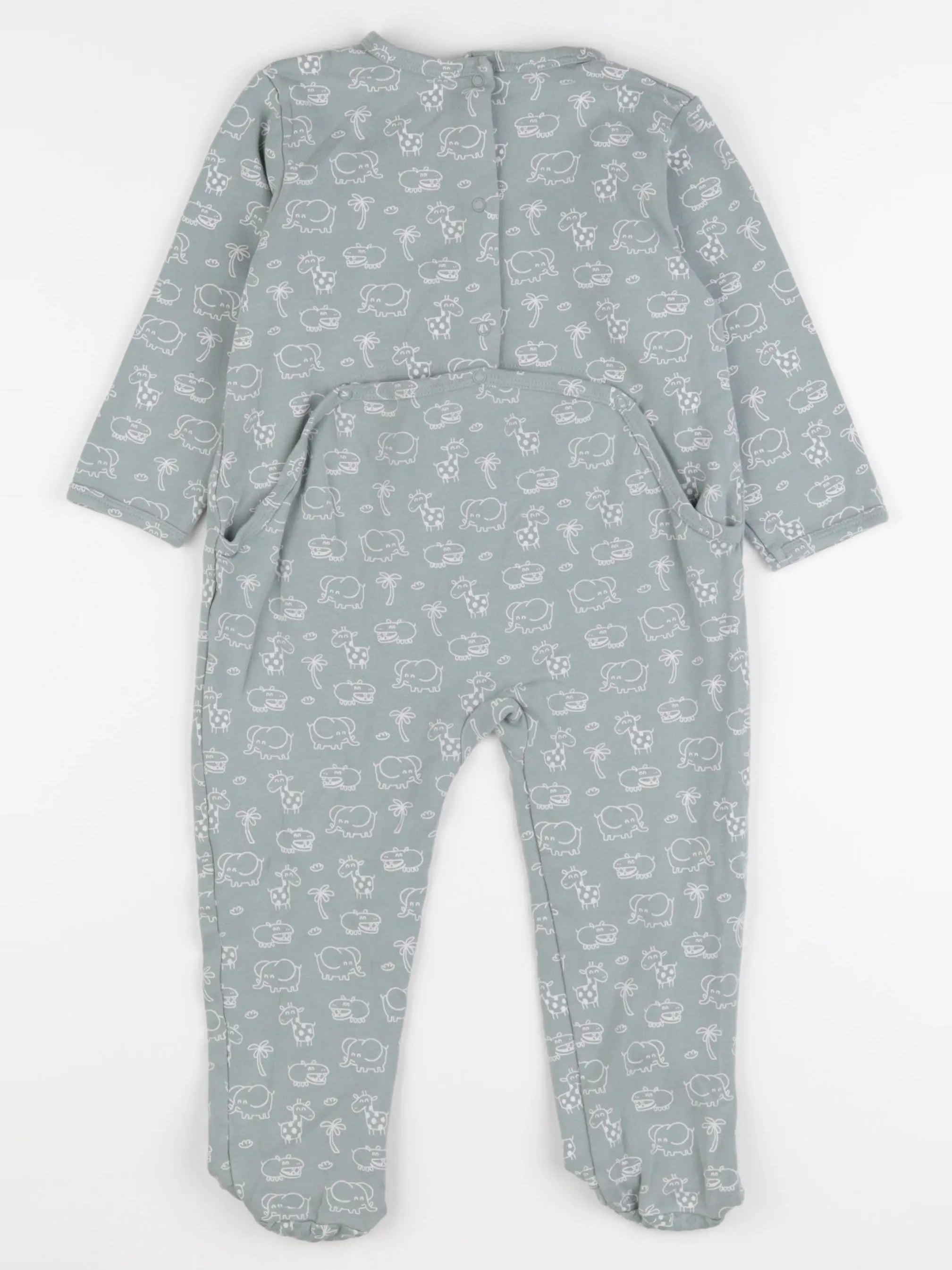 Vertbaudet - pyjama coton vert - 36 mois
