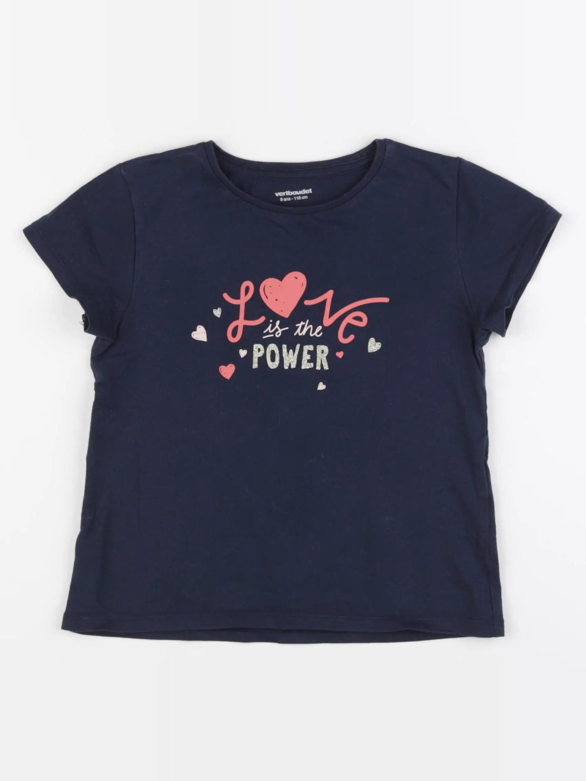 Vertbaudet - tee-shirt bleu - 6 ans