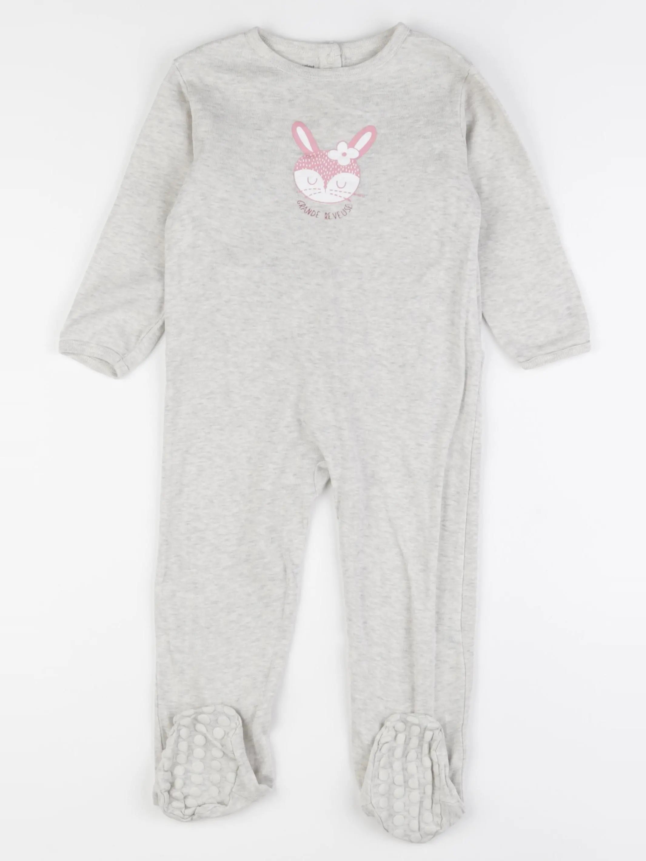 Vertbaudet - pyjama coton gris - 2 ans