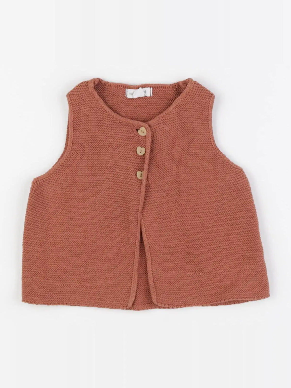 Vertbaudet - gilet marron - 9 mois