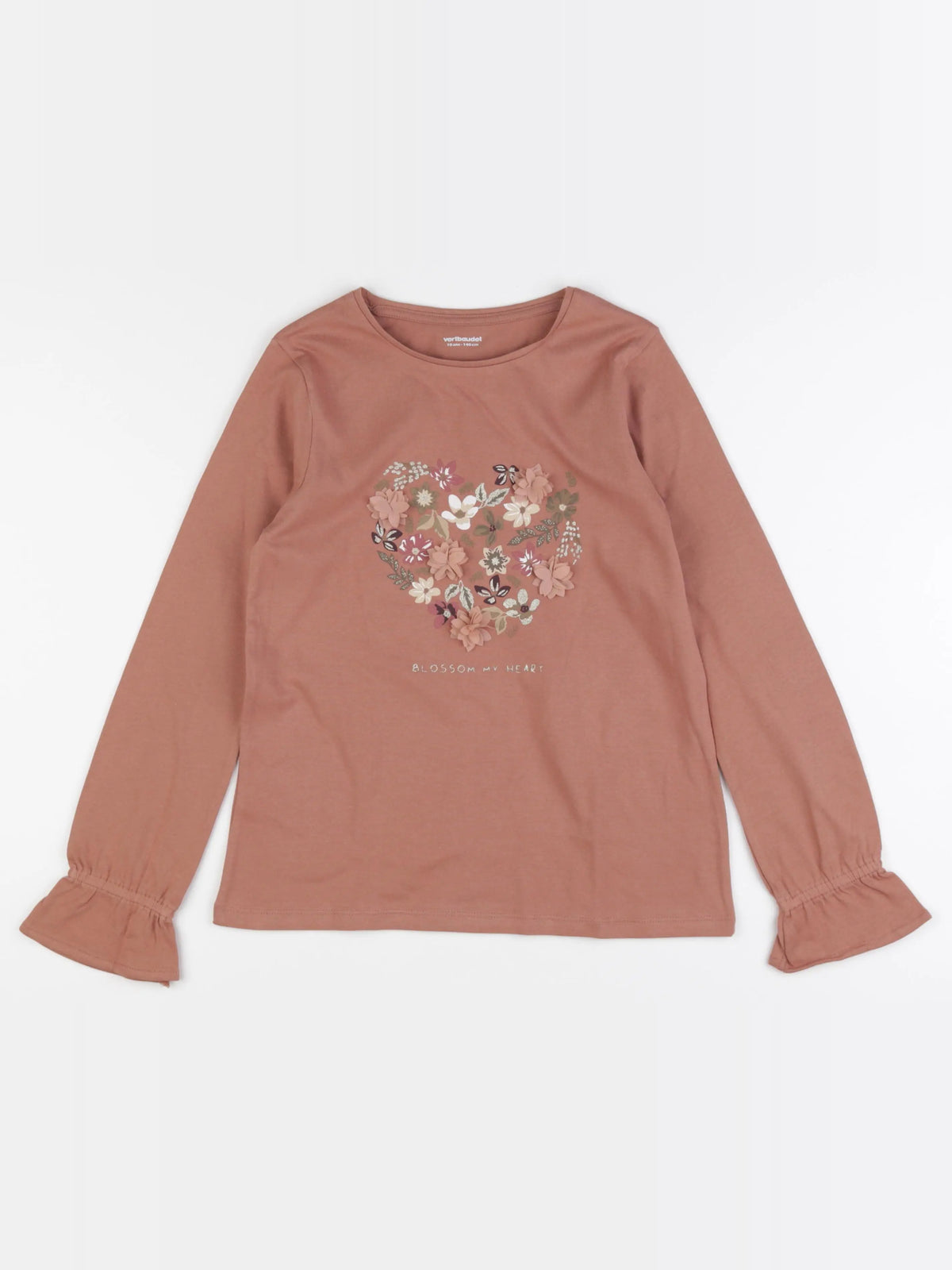 Vertbaudet - tee-shirt rouge - 10 ans