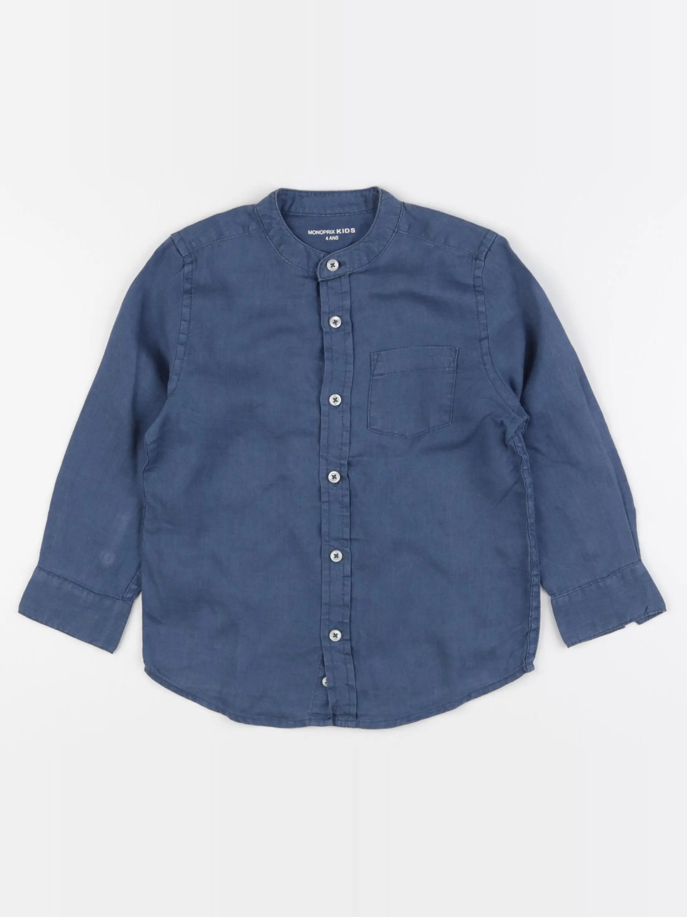 Monoprix - chemise bleu - 4 ans