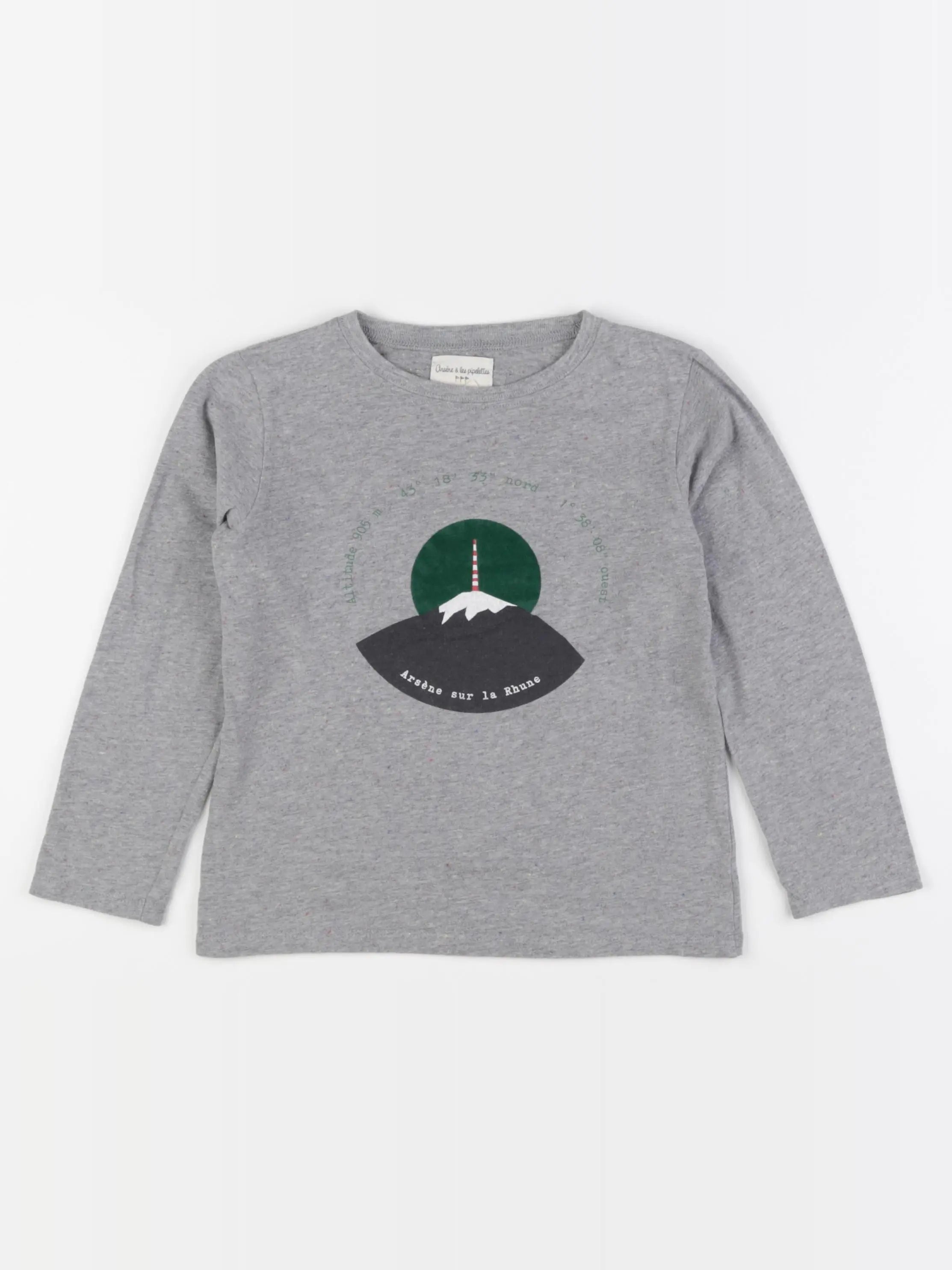 Arsène et les pipelettes - tee-shirt gris - 6 ans