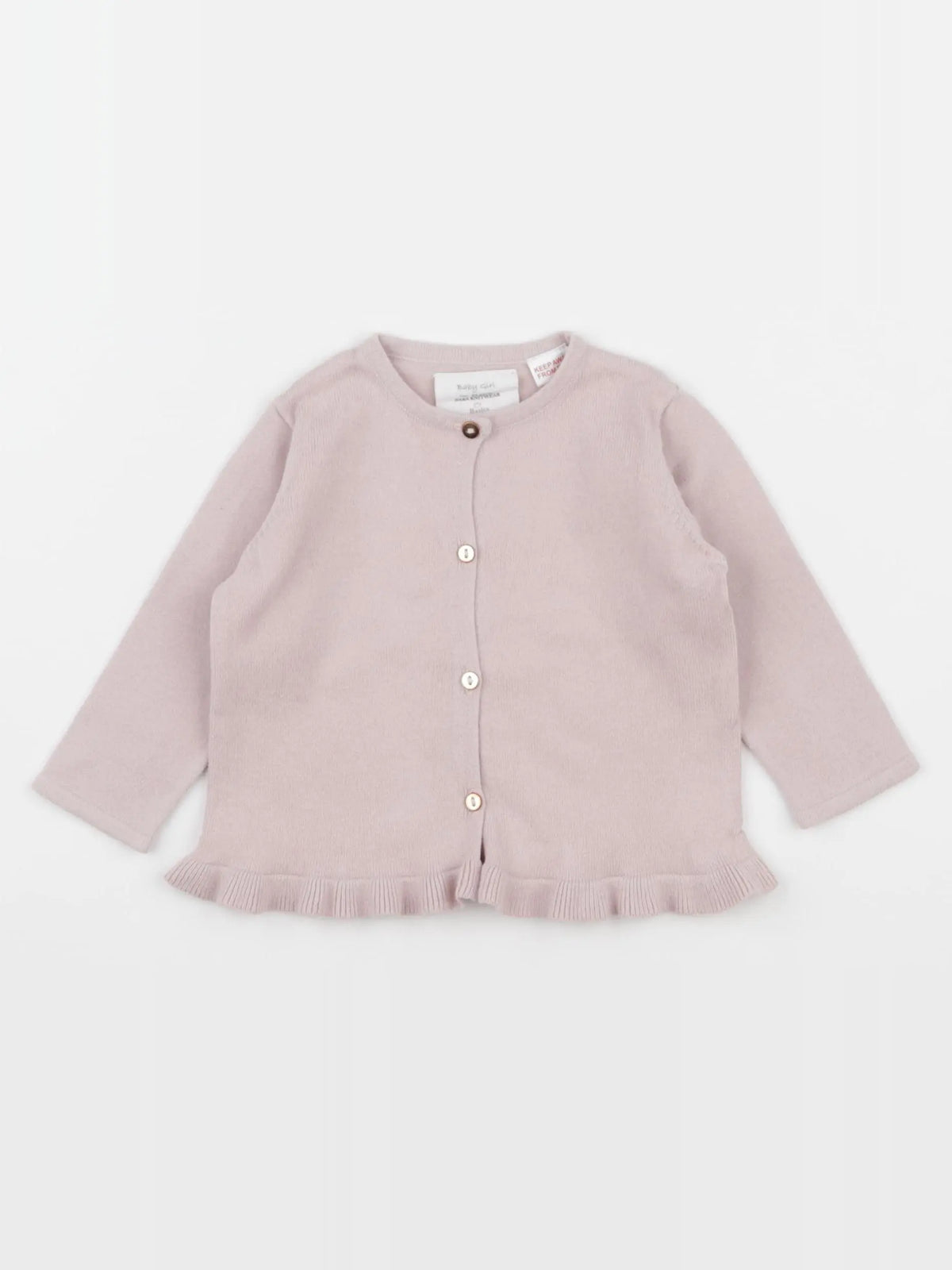 Zara - gilet rose - 3/6 mois