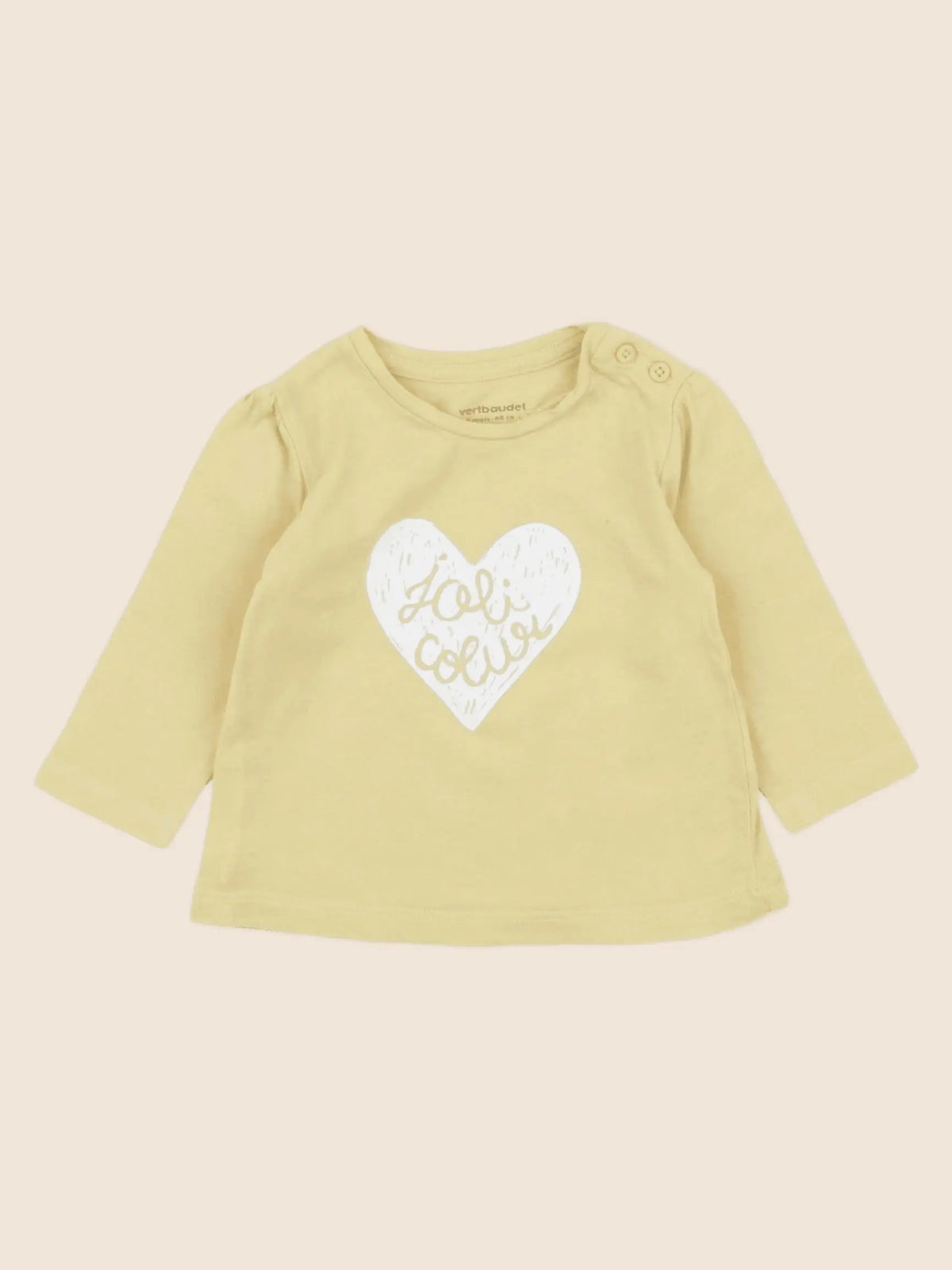 Vertbaudet - tee-shirt jaune - 3 mois