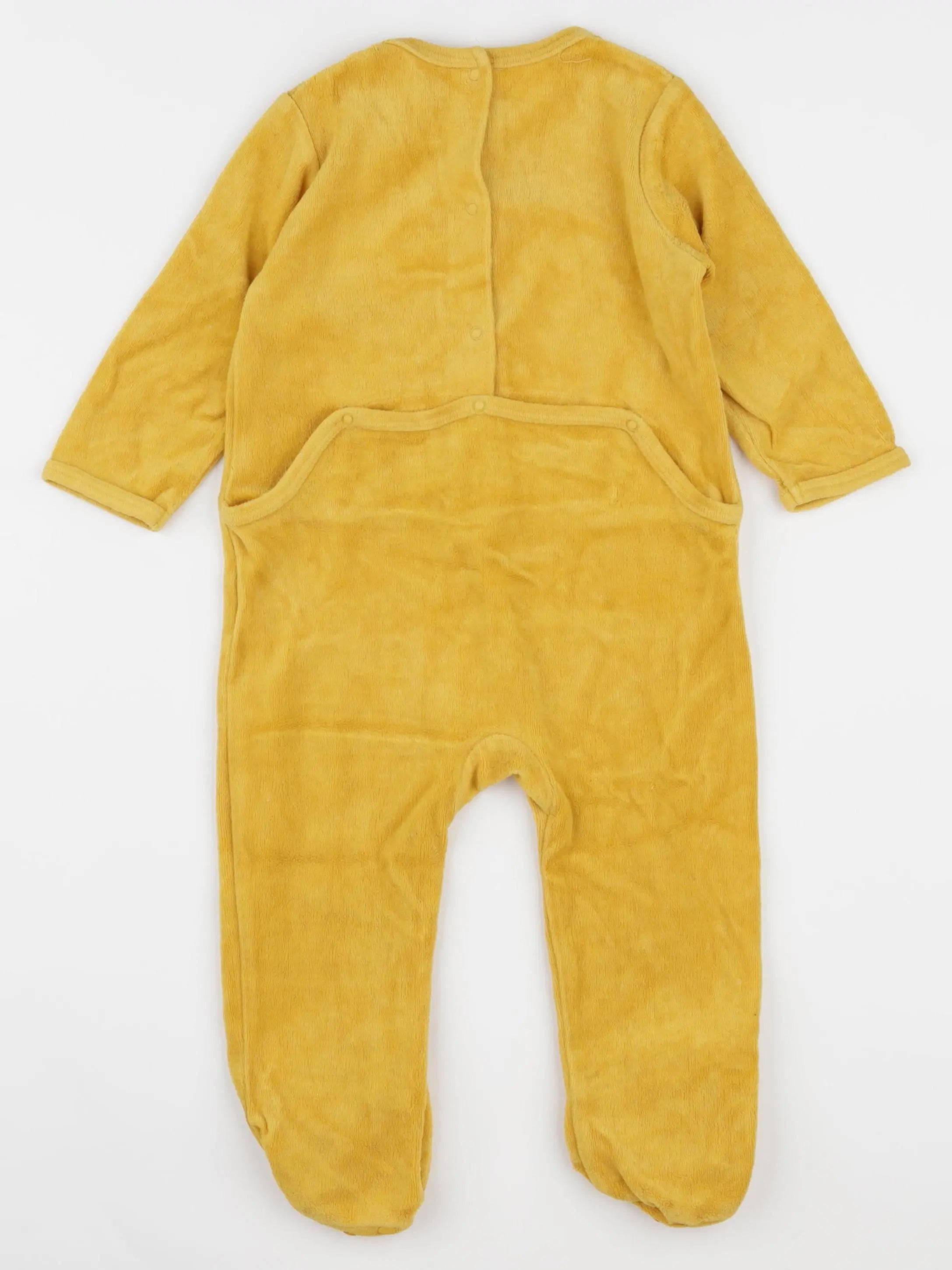 Vertbaudet - pyjama velours jaune - 18 mois