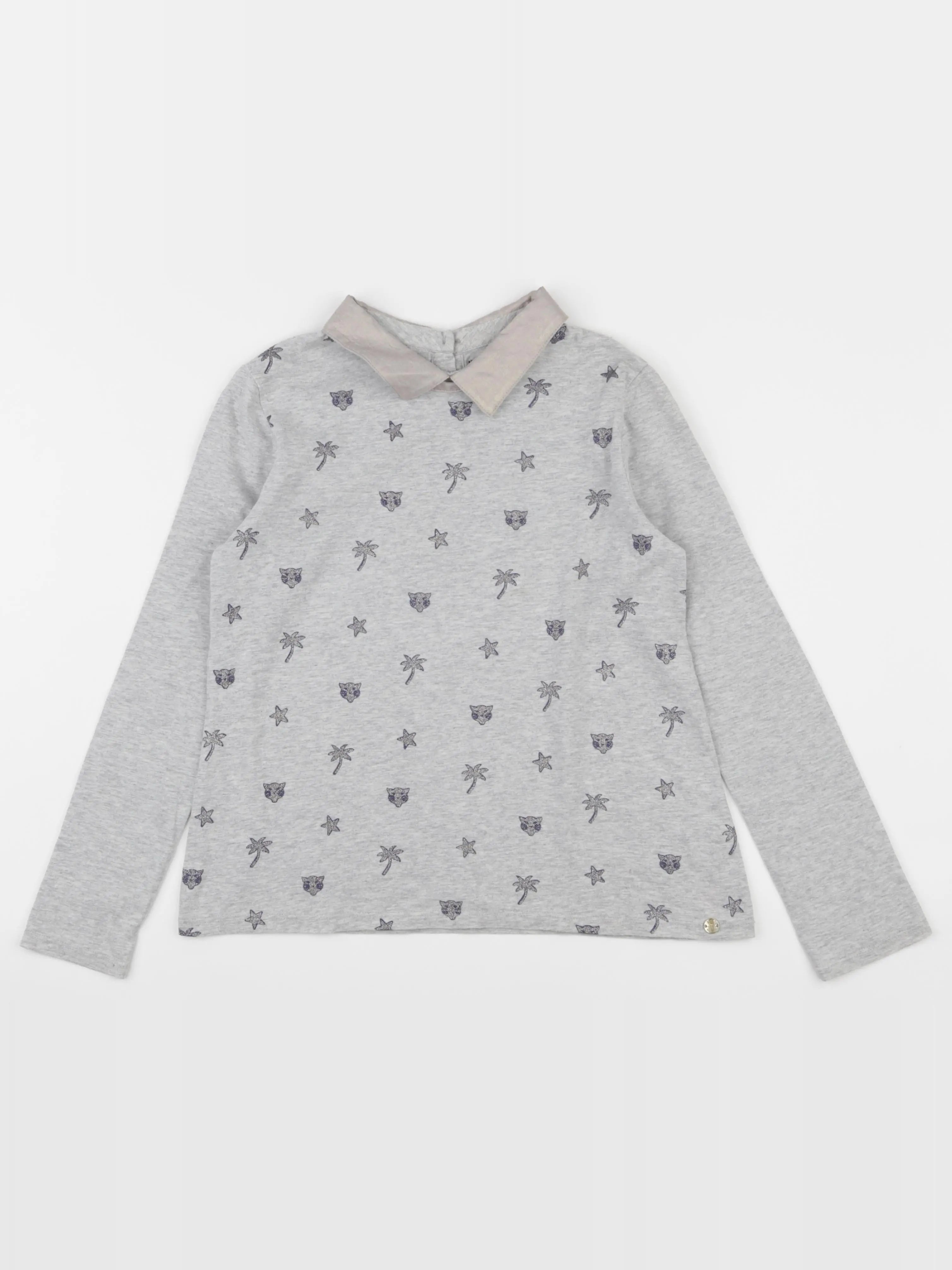 IKKS - tee-shirt gris - 10 ans