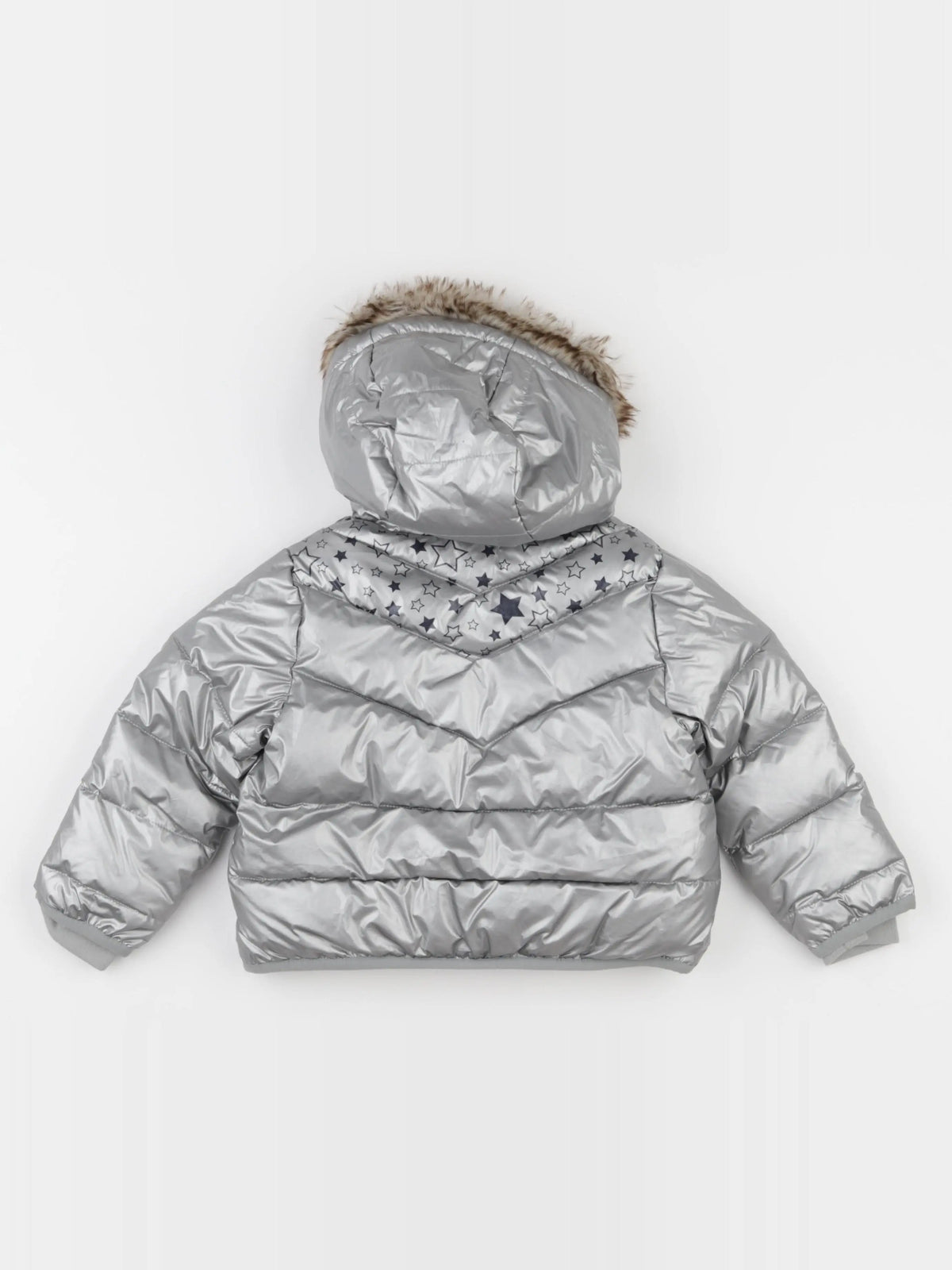 Vertbaudet - doudoune argent - 2 ans