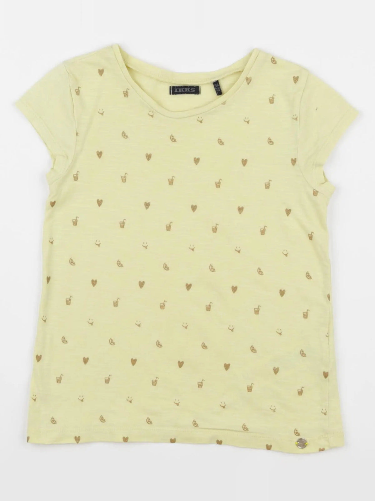 IKKS - tee-shirt jaune - 6 ans