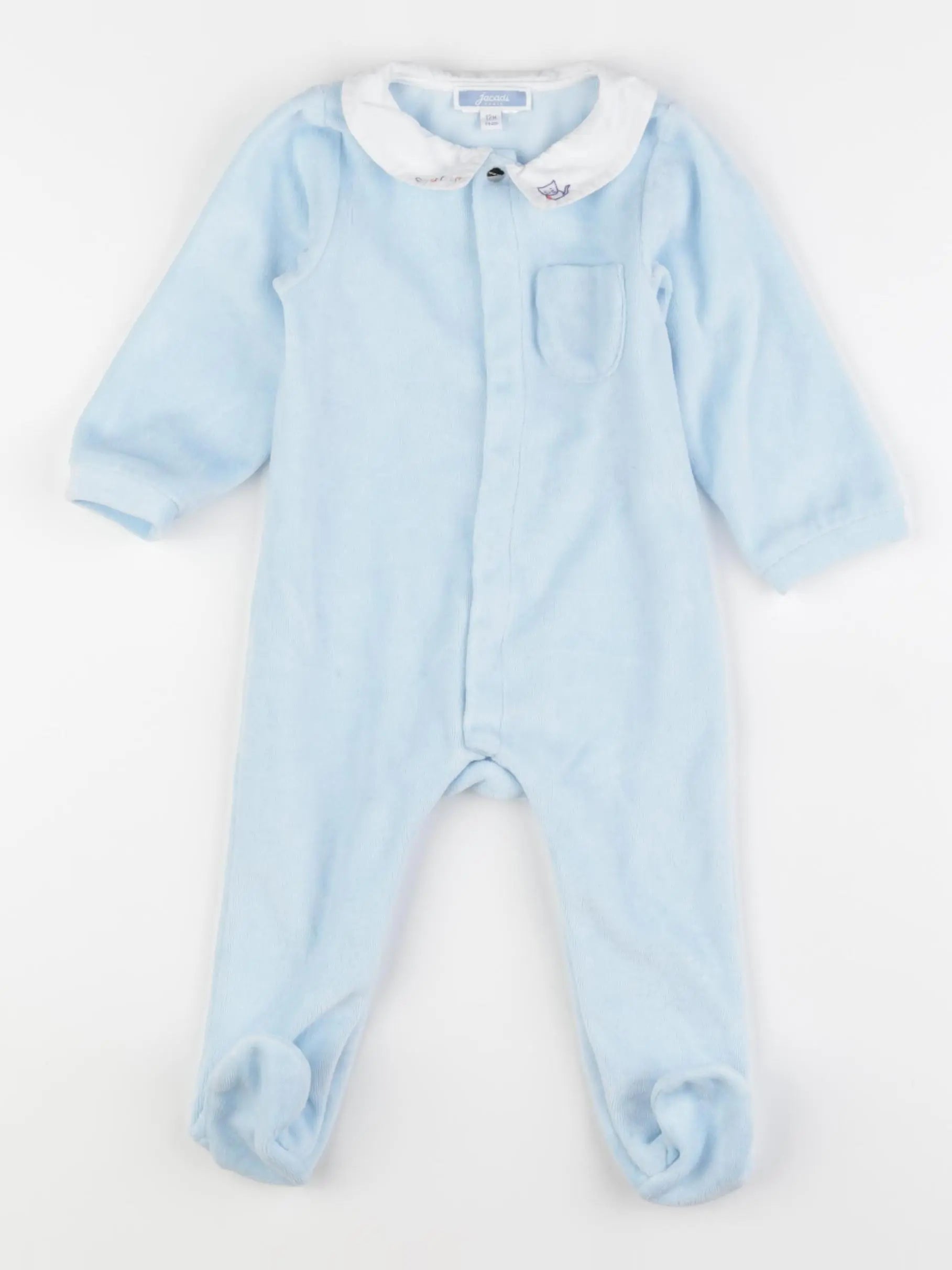 Jacadi - pyjama coton bleu - 12 mois