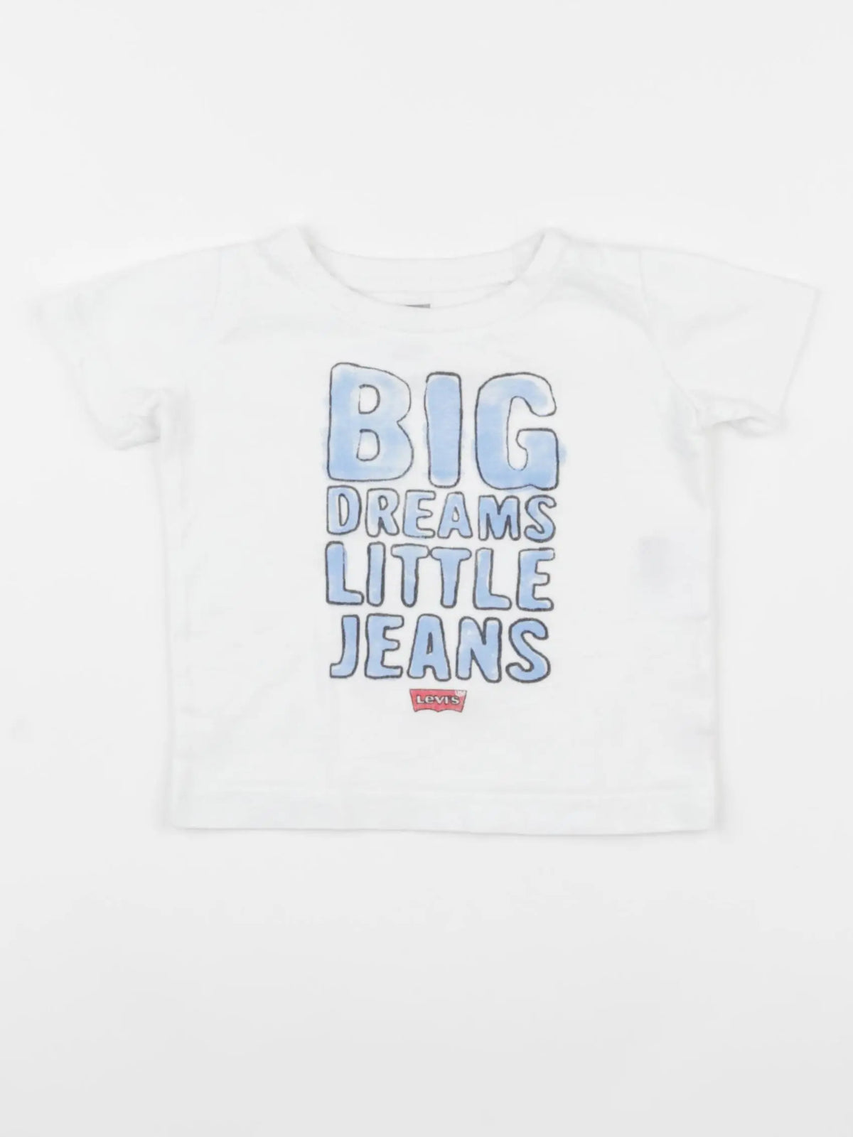Levi's - tee-shirt bleu, blanc - 12 mois