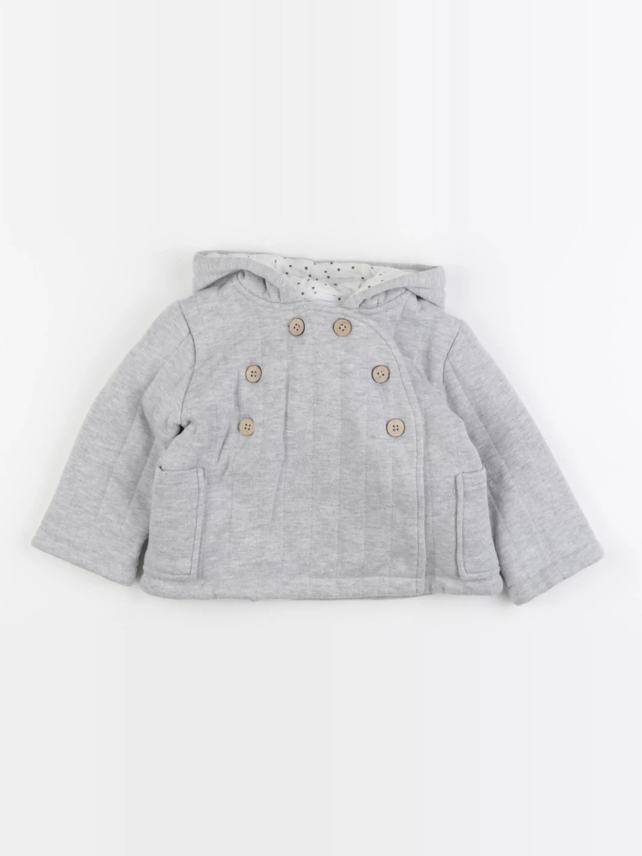 La Redoute - veste doublé gris - 9 mois