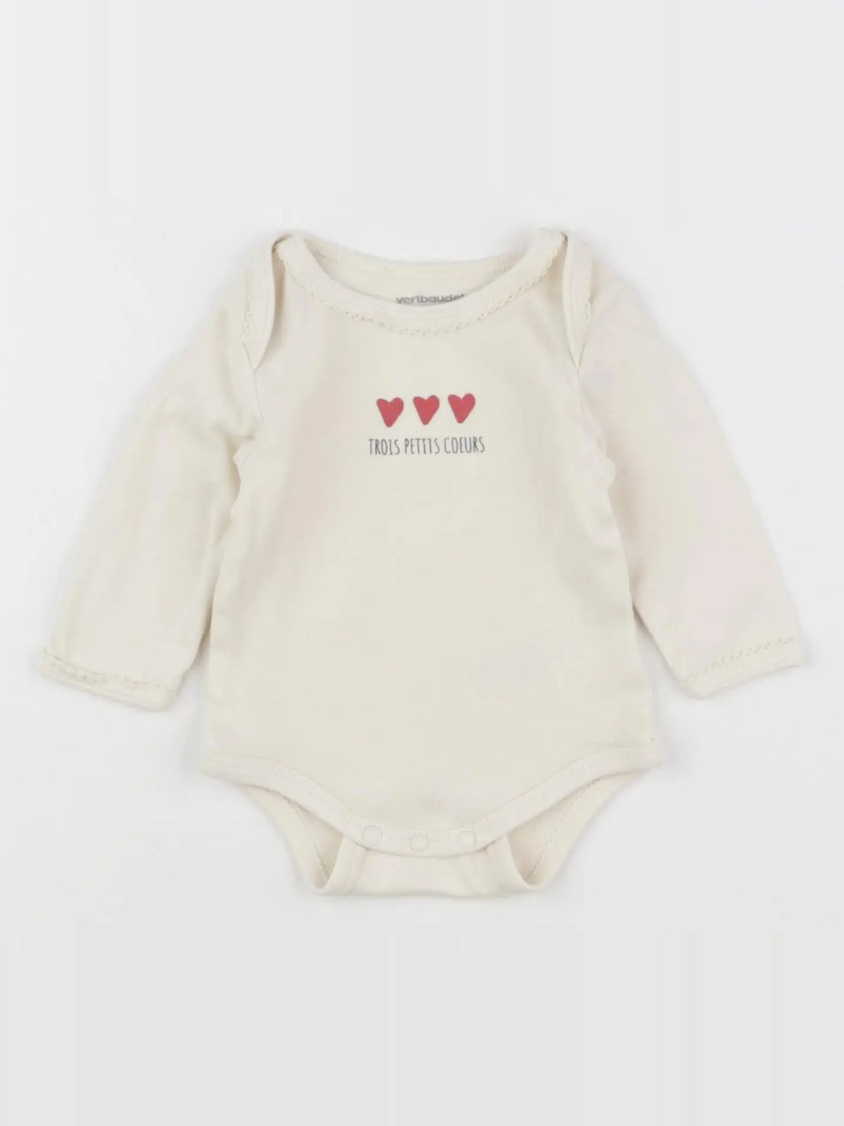 Vertbaudet - body beige - 3 mois