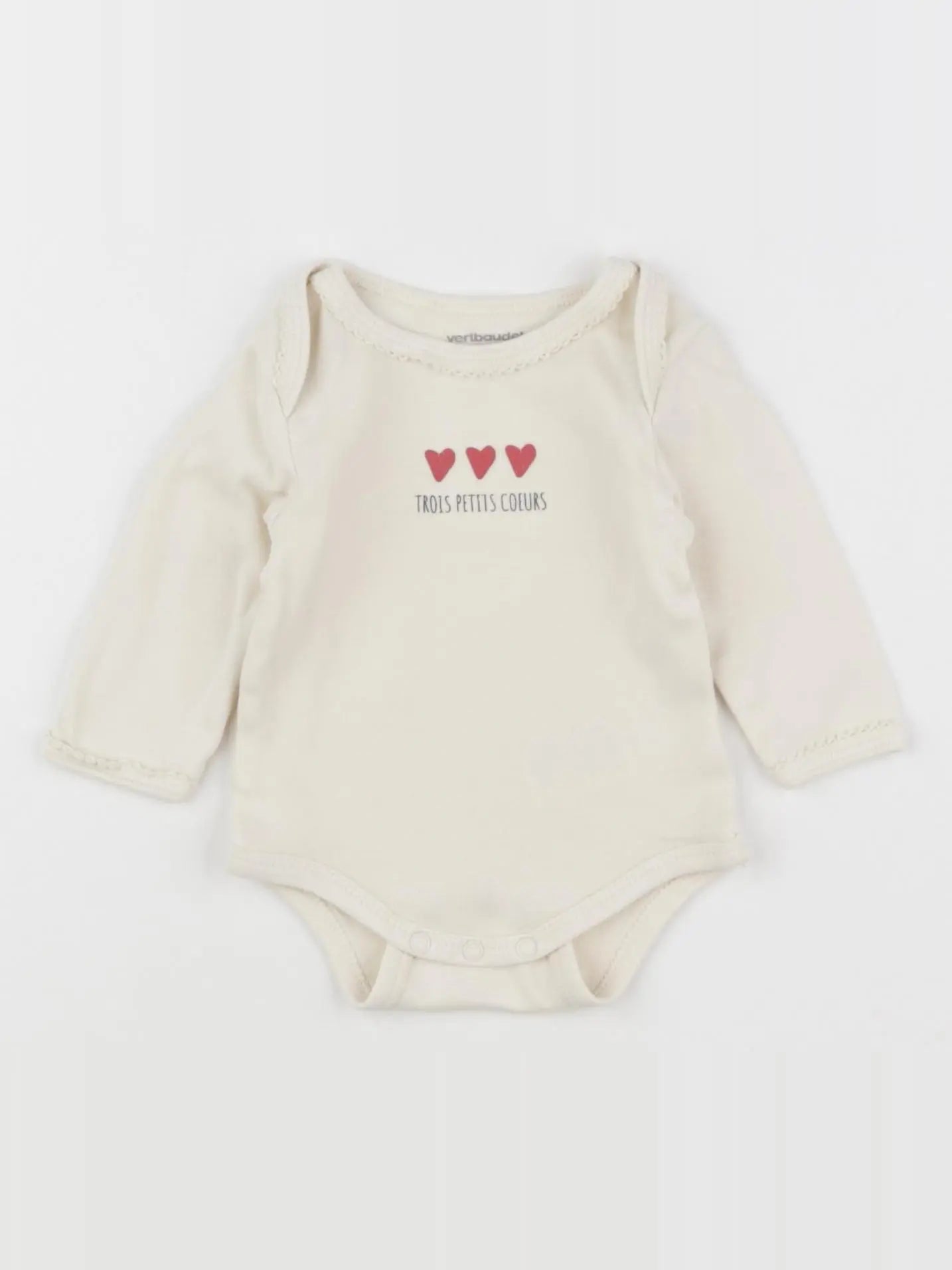 Vertbaudet - body beige - 3 mois
