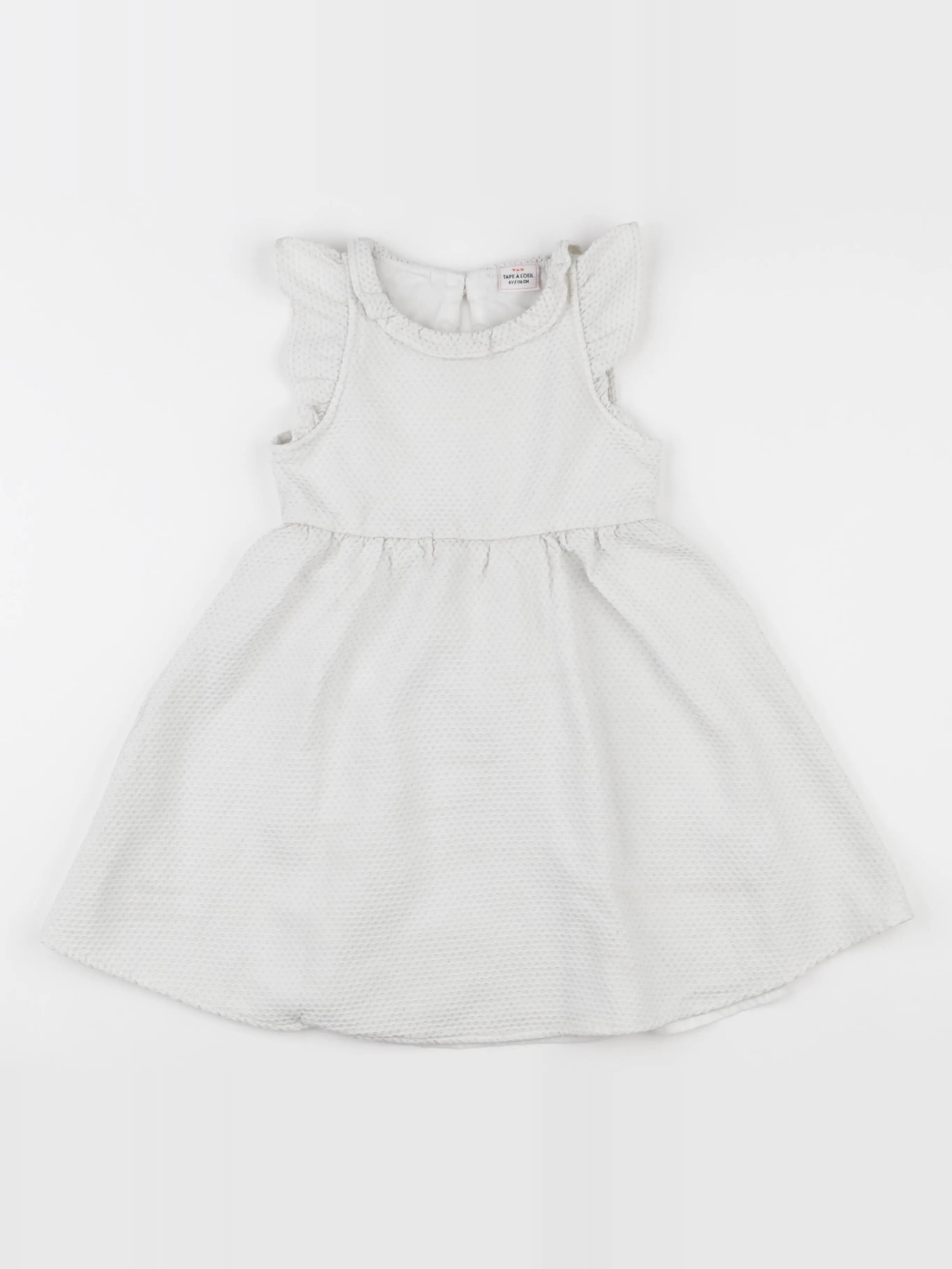 Tape à l'oeil - robe blanc, or - 6 ans