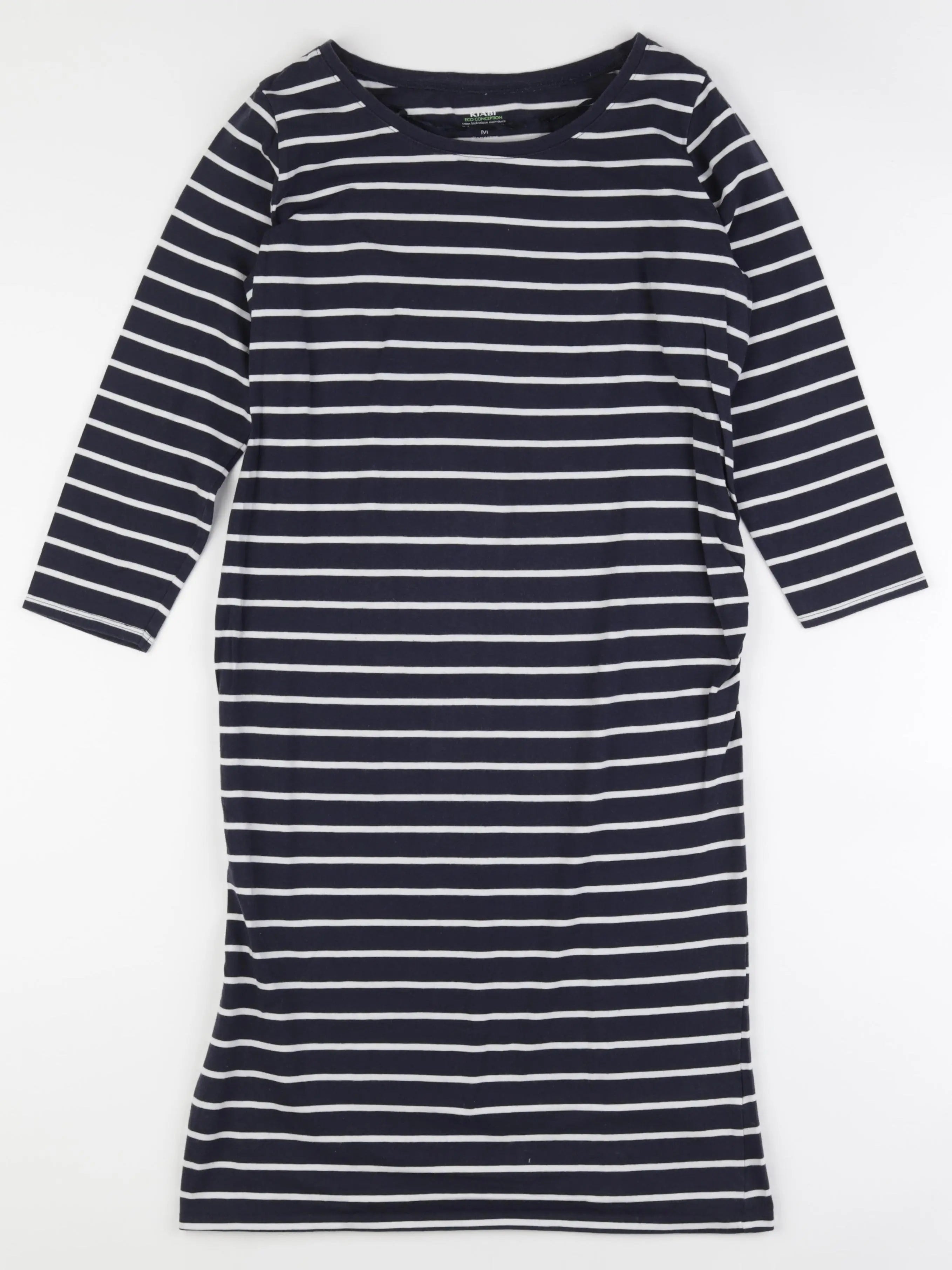 Kiabi - robe grossesse bleu, blanc - M