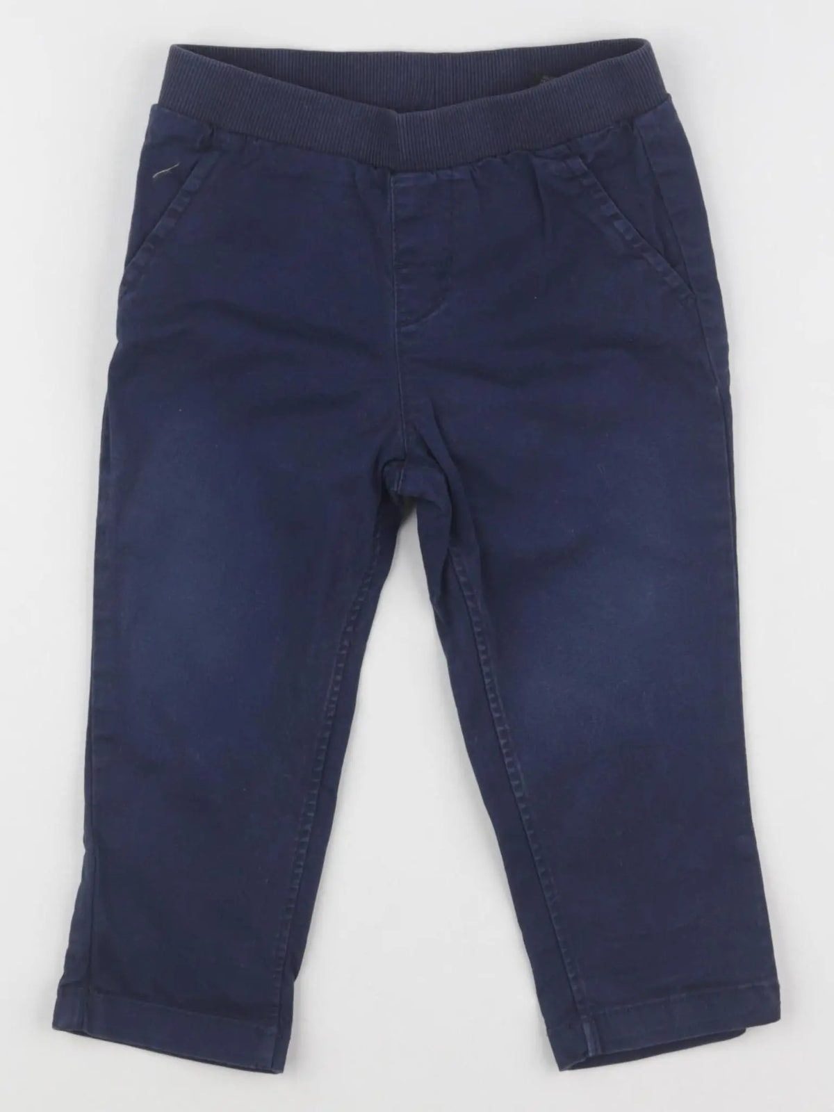 H&M - pantalon bleu - 12/18 mois