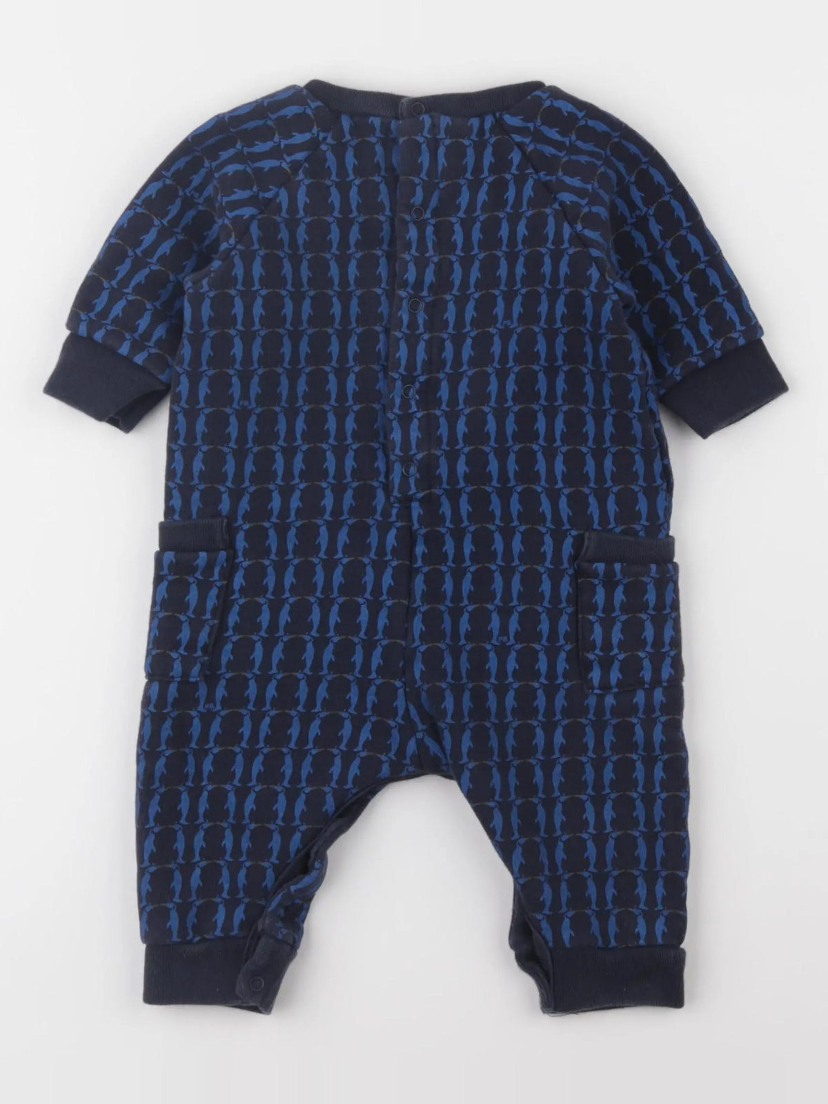 Petit Bateau - combinaison bleu - 6 mois