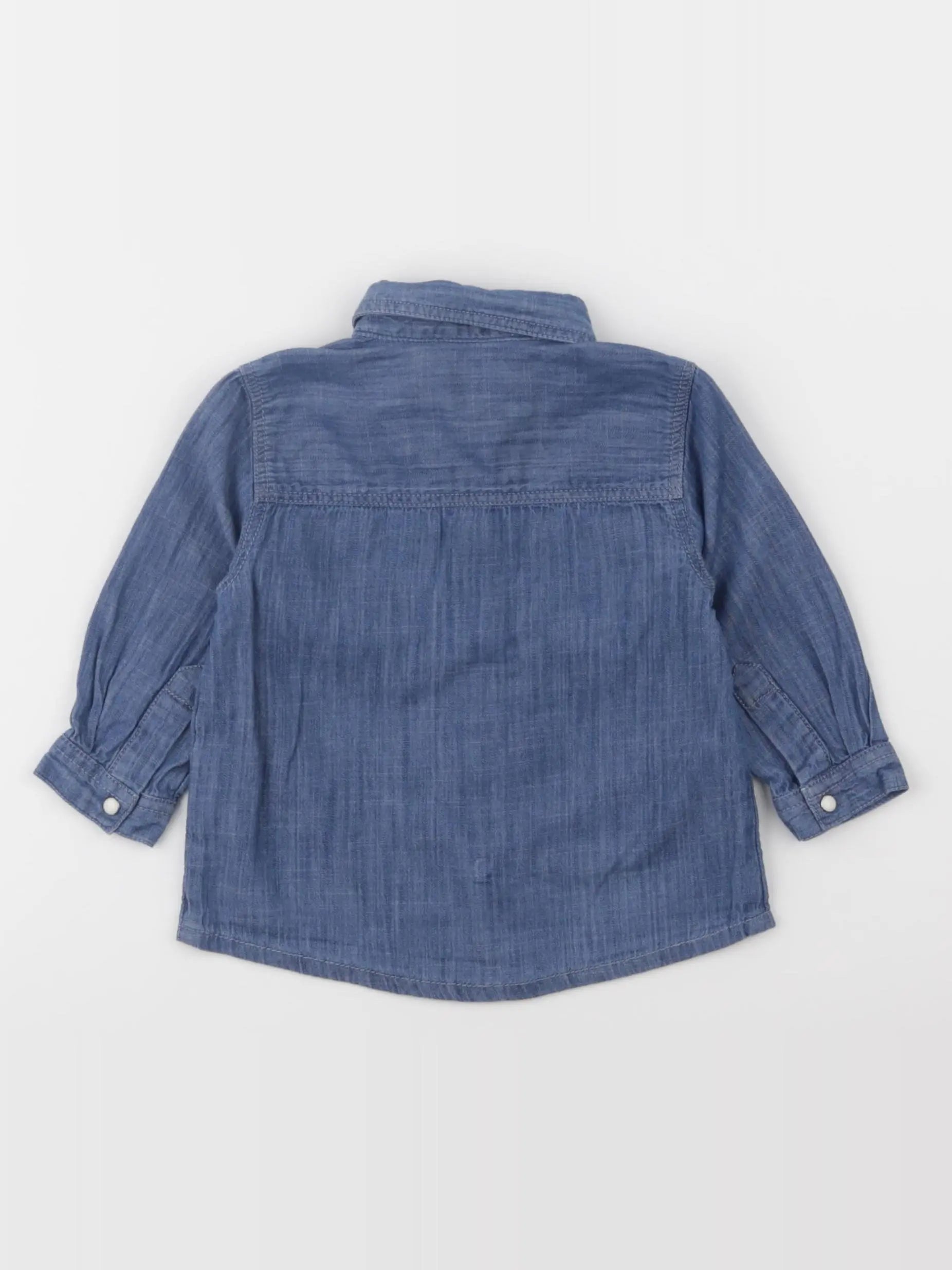 Boutchou - chemise bleu - 9 mois