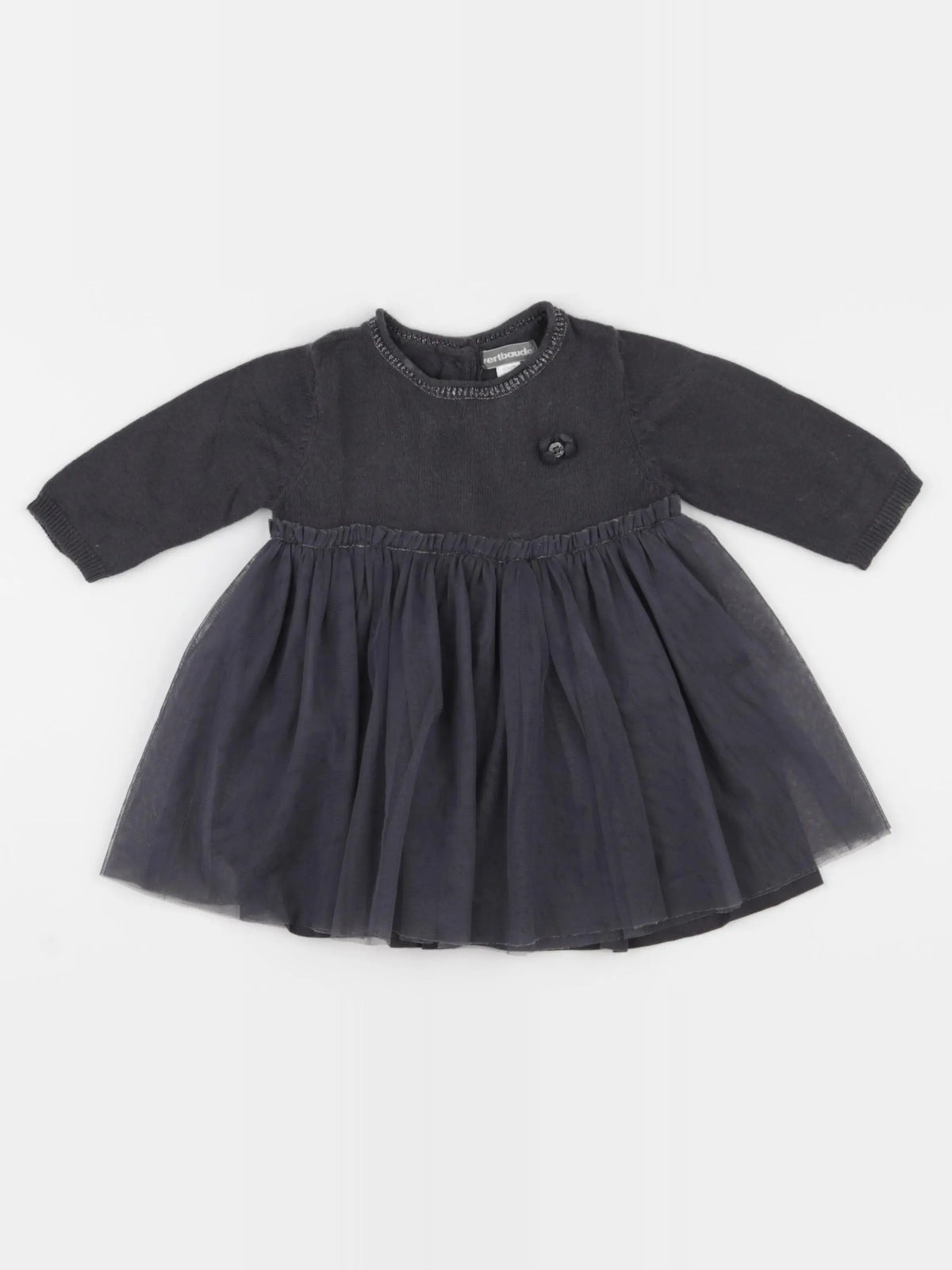 Vertbaudet - robe gris - 3 mois
