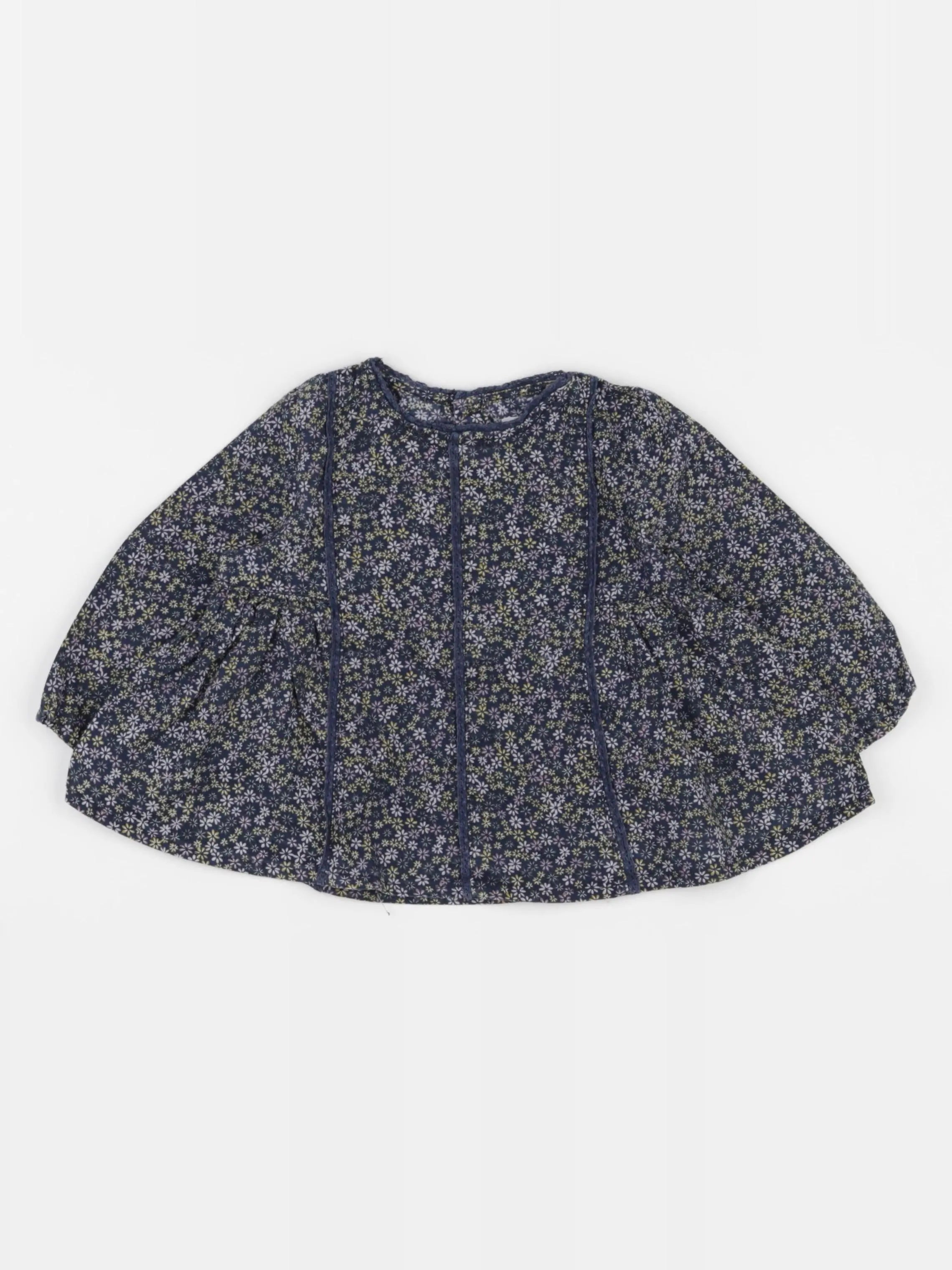 Boutchou - blouse bleu - 12 mois