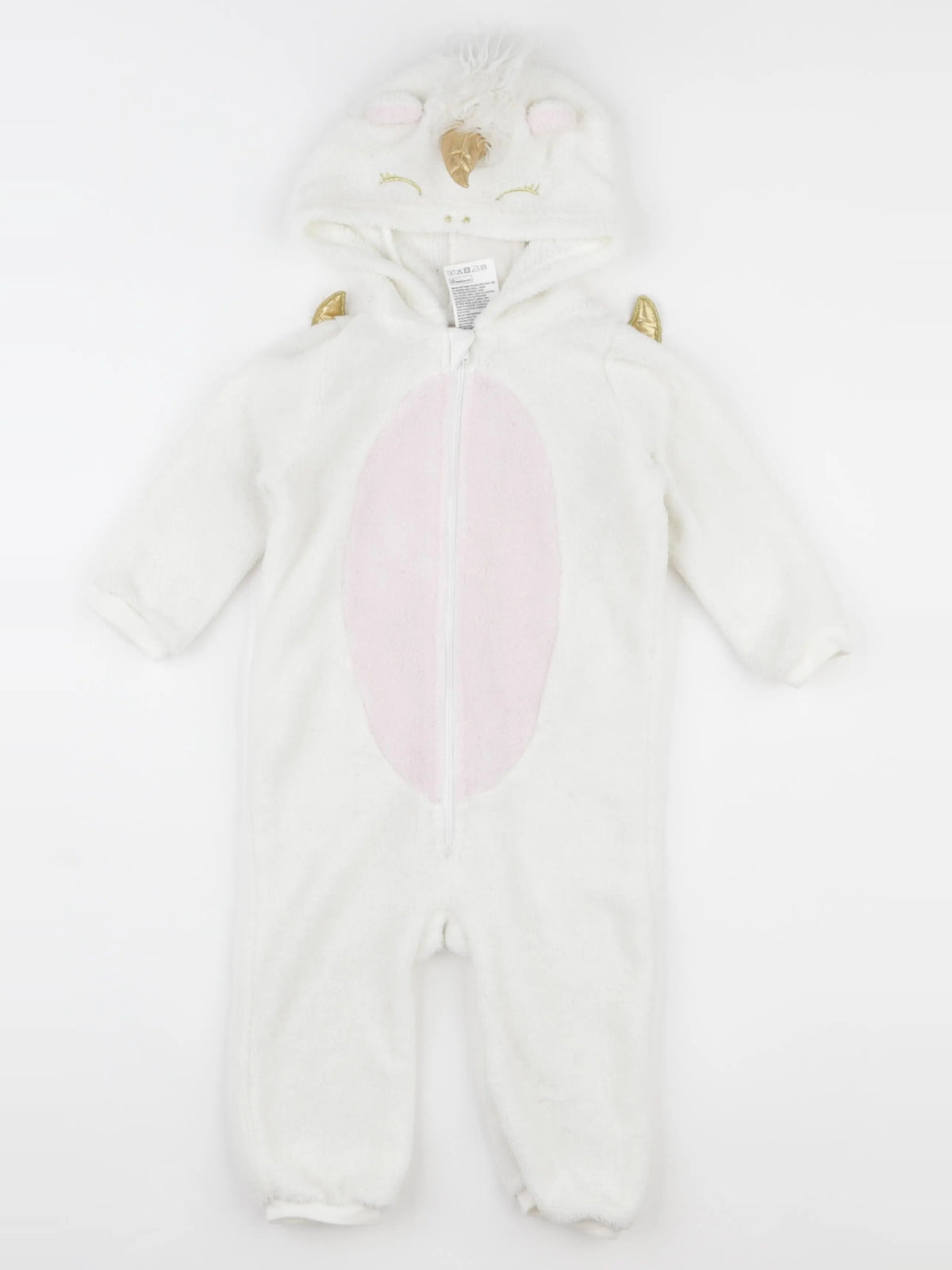 H&M - sur-pyjama blanc, rose - 6/9 mois